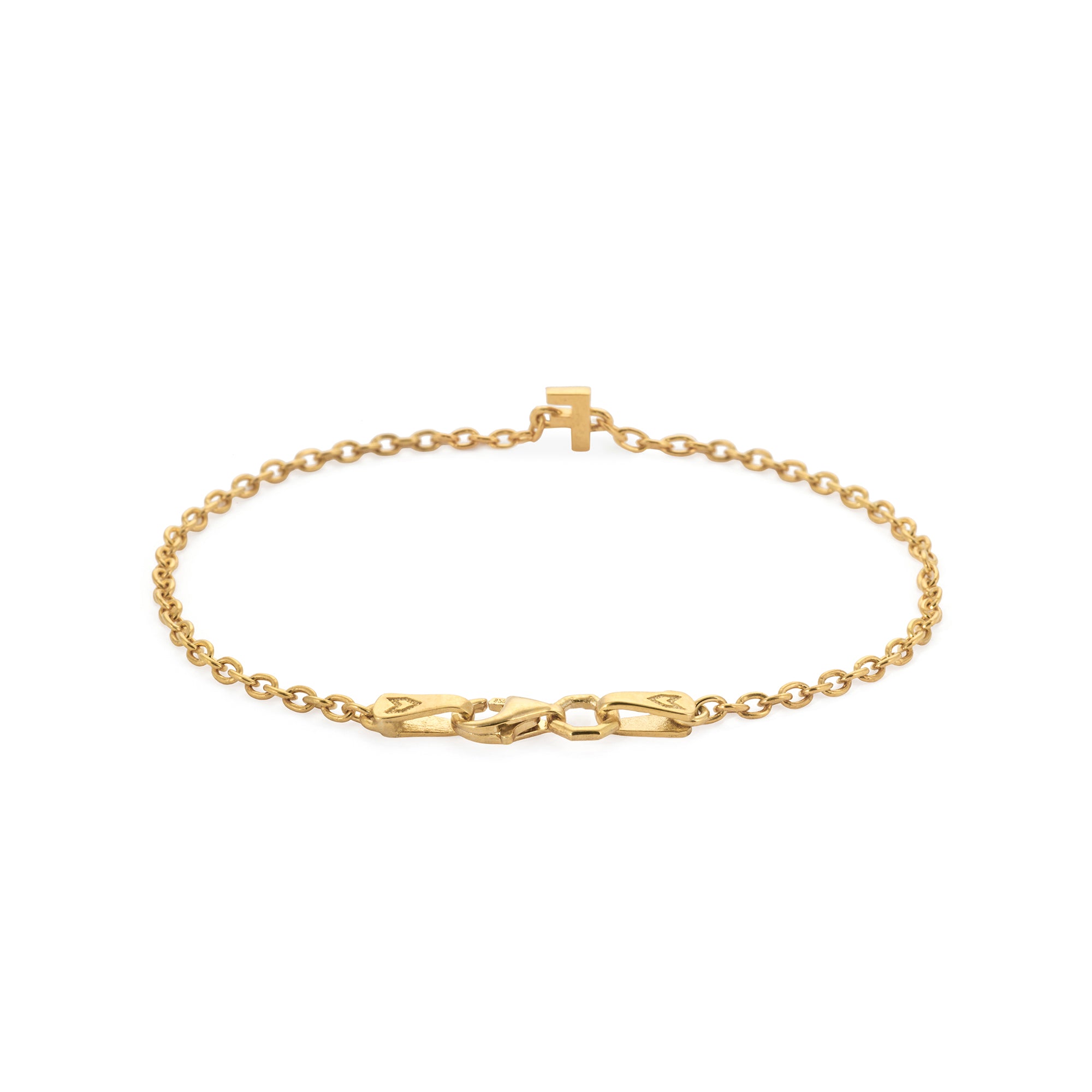 Alphabet Chain Bracelet in Gold