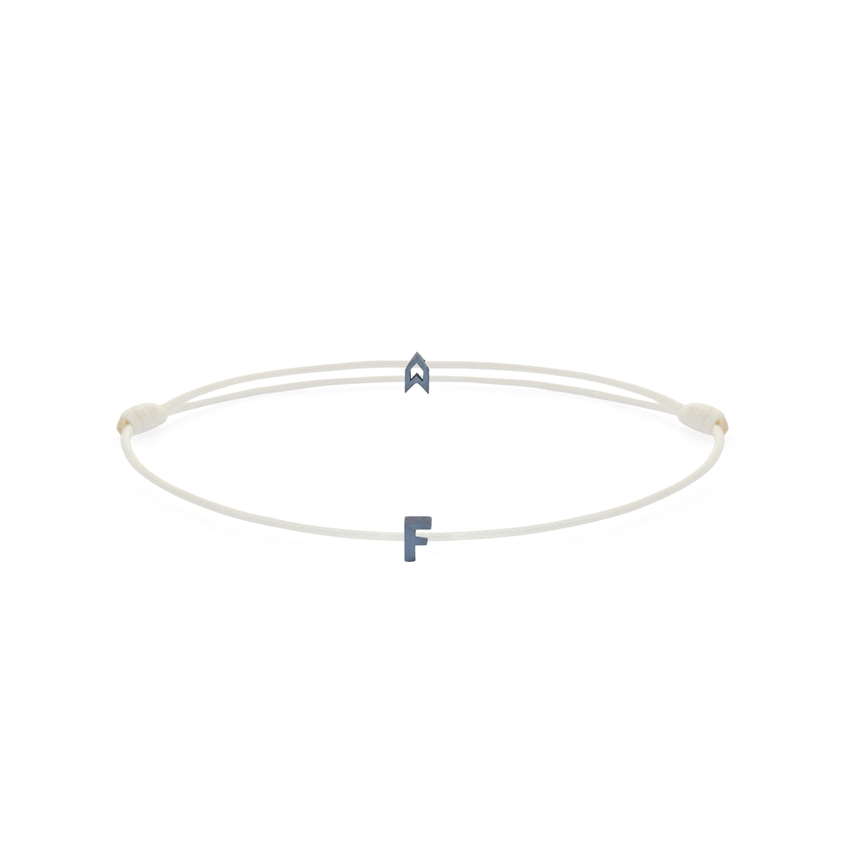 Alphabet White Chance Bracelet in Oxide
