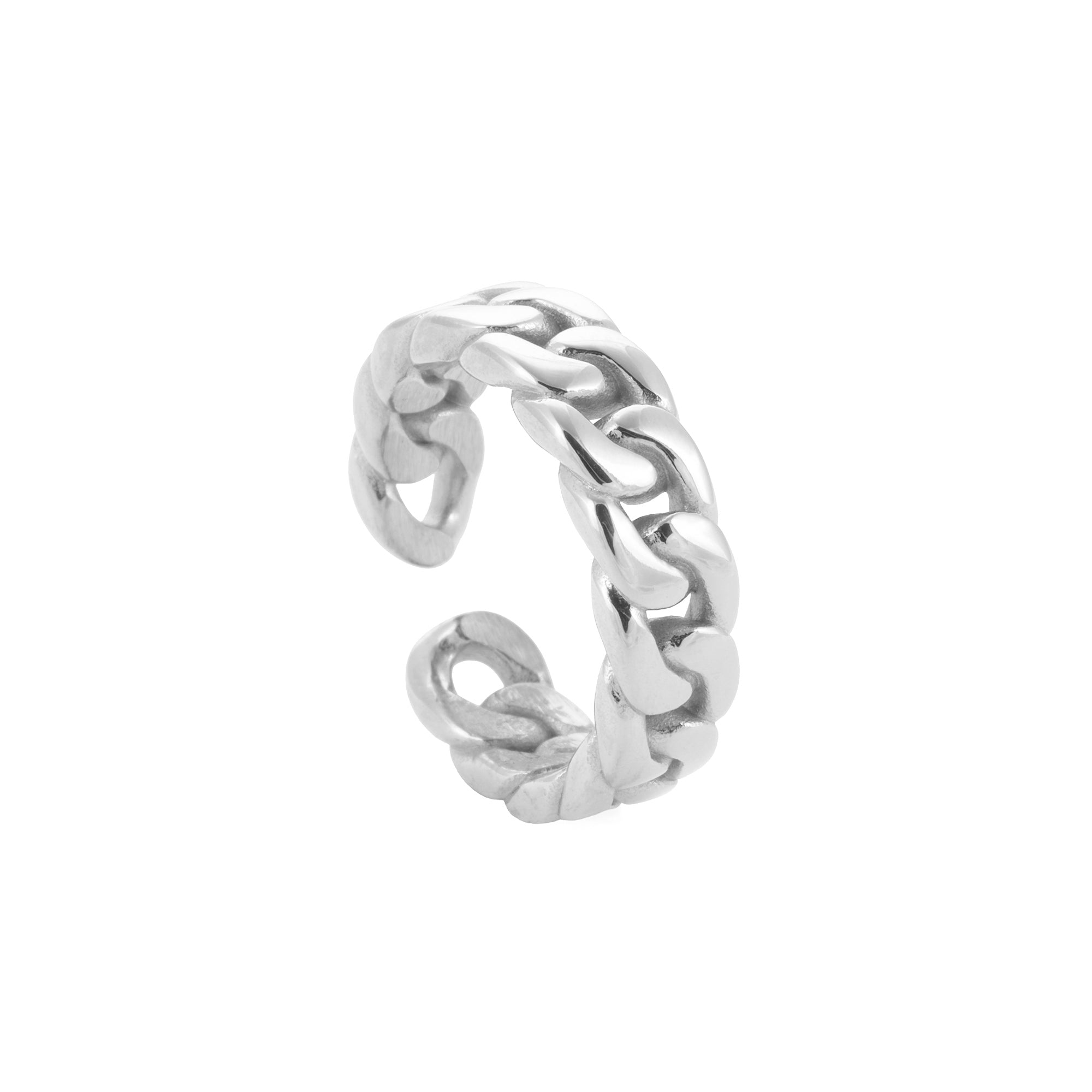 Curb Chain Ring in Silver