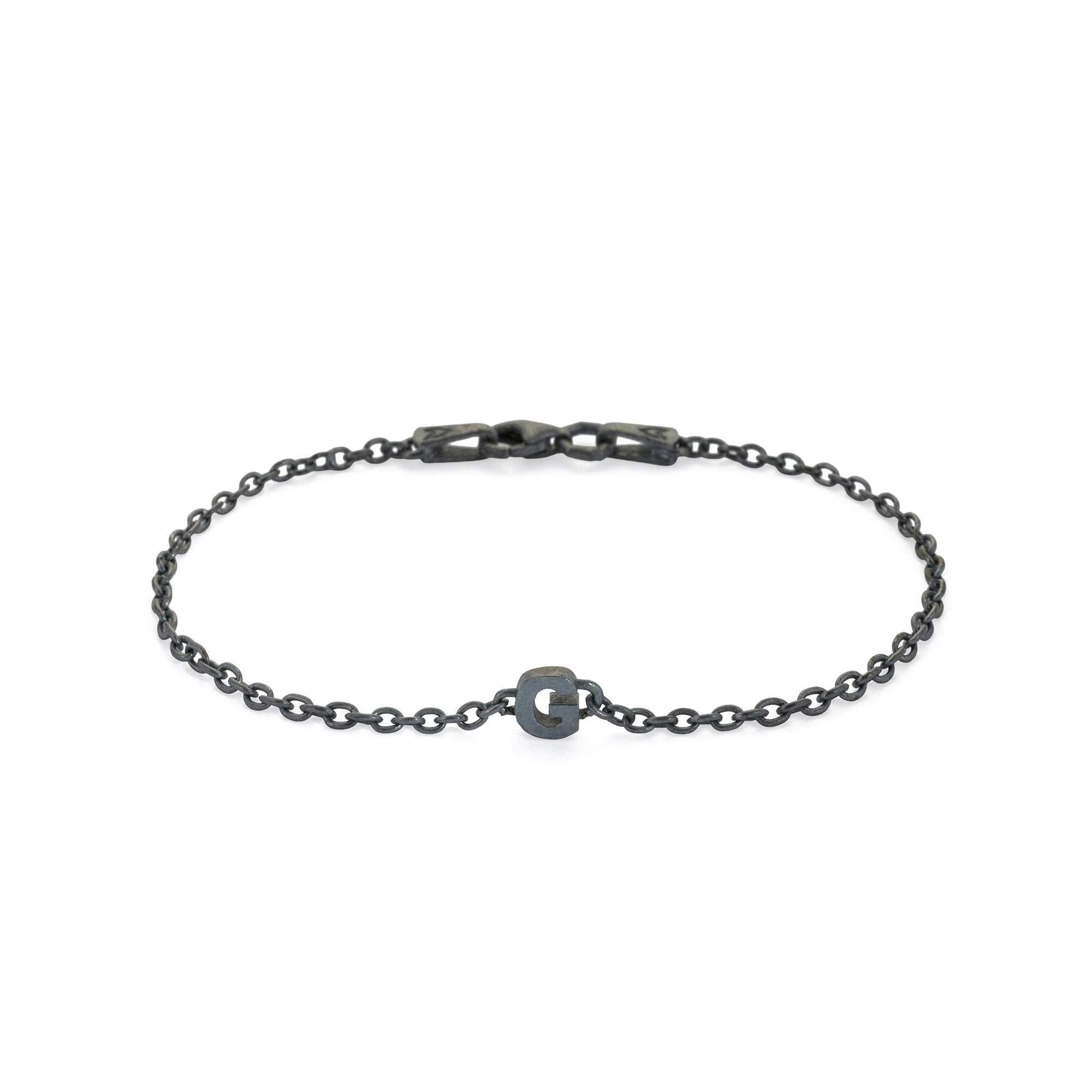 Alphabet Chain Bracelet in Oxide