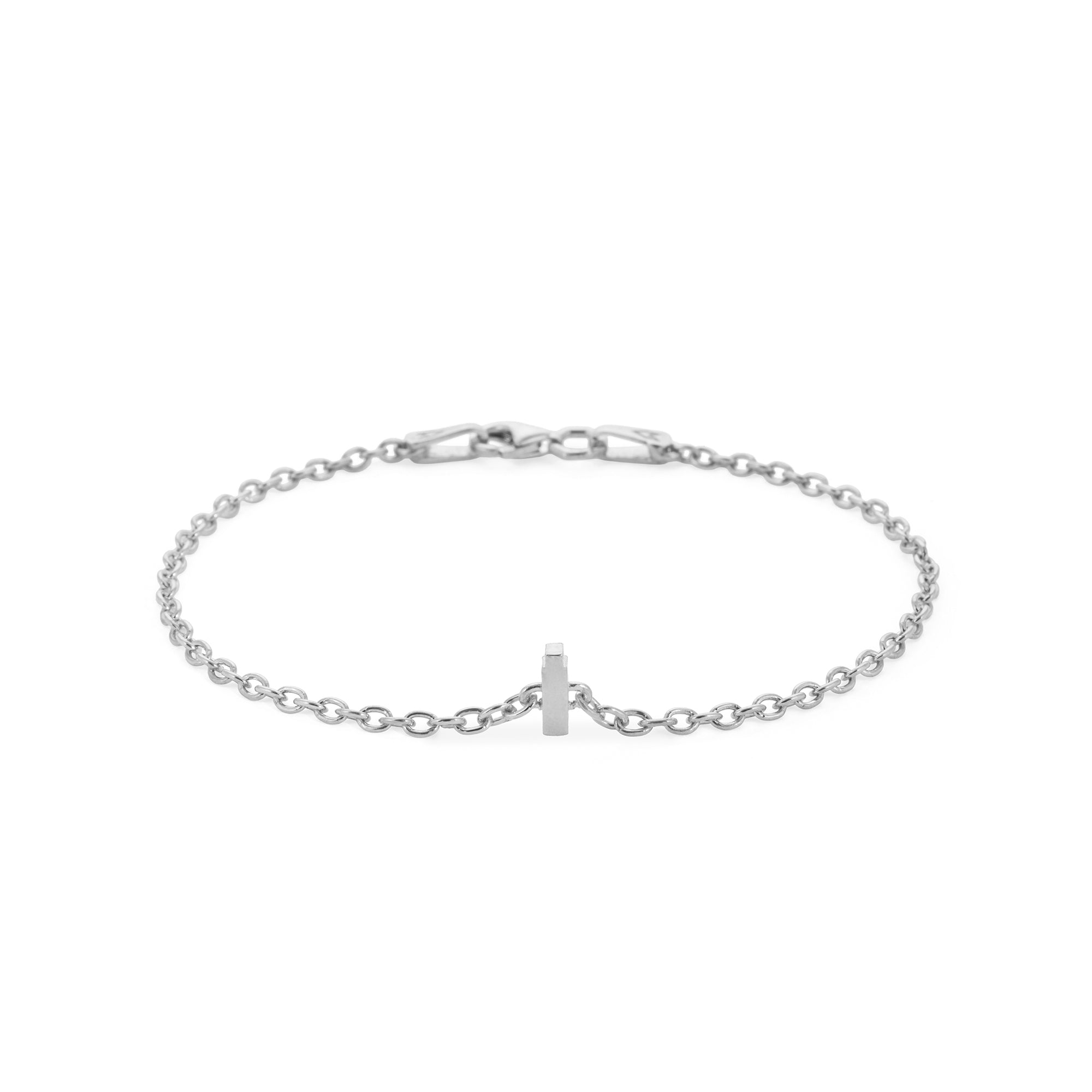 Alphabet Chain Bracelet in Silver