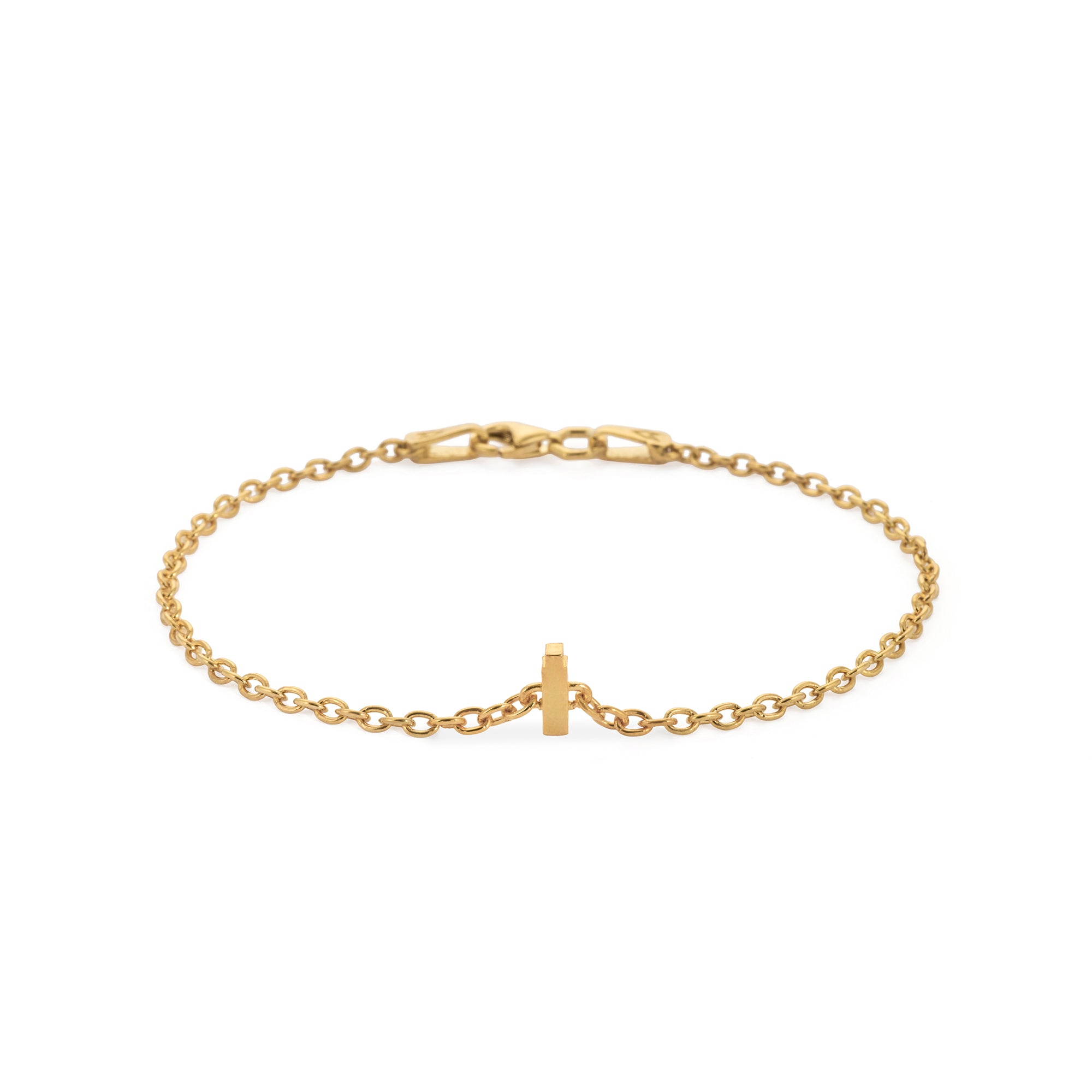 Alphabet Chain Bracelet in Gold