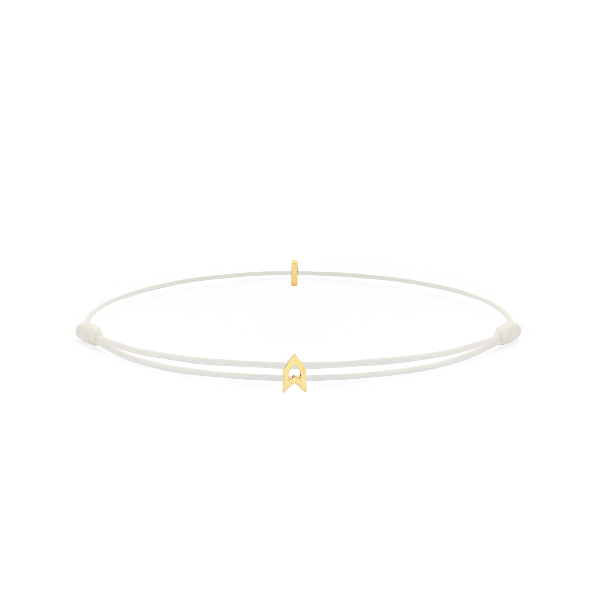 Alphabet White Chance Bracelet in Gold