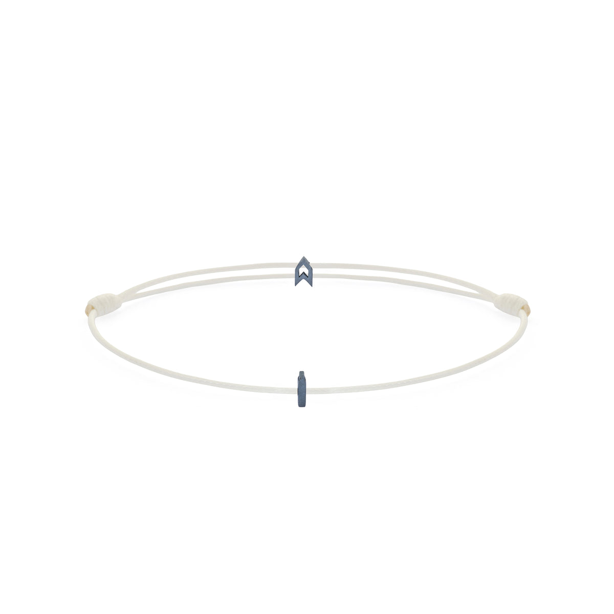 Alphabet White Chance Bracelet in Oxide