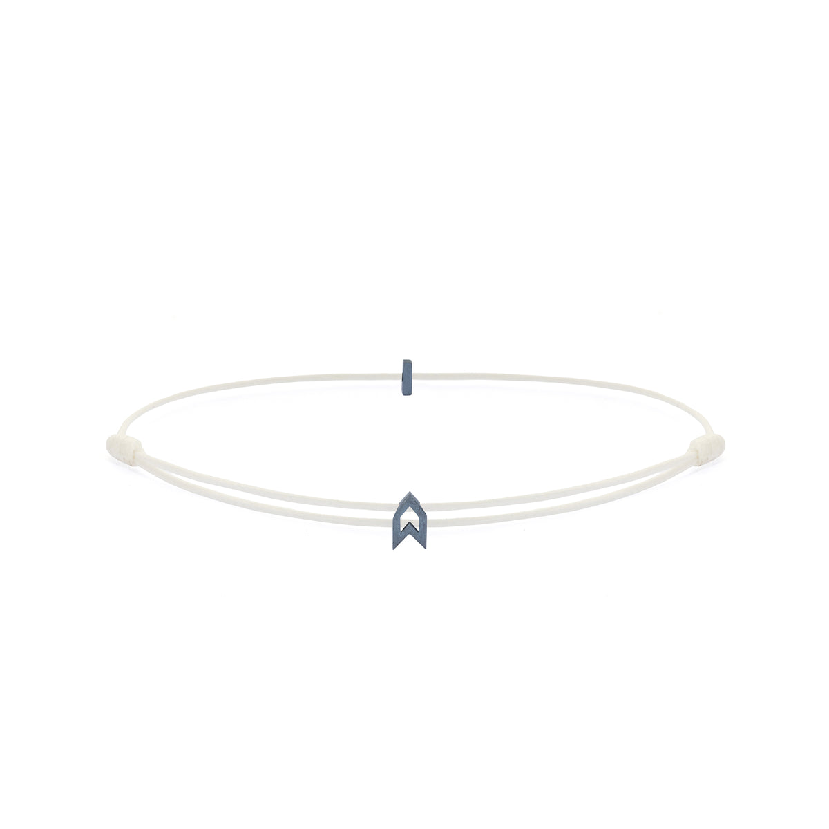 Alphabet White Chance Bracelet in Oxide