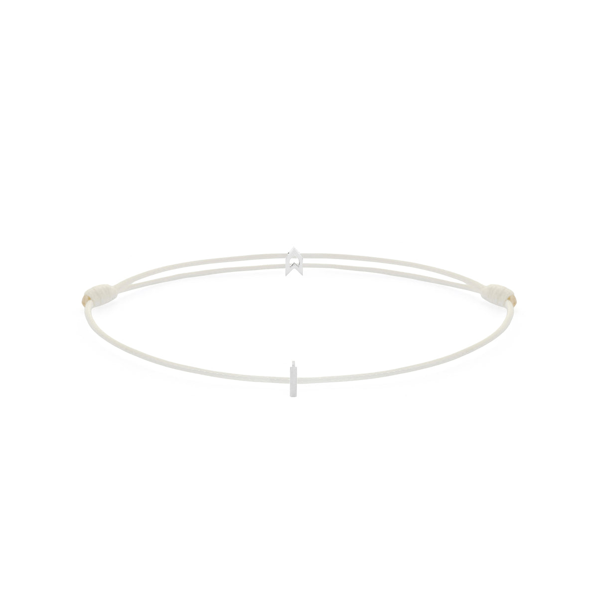Alphabet White Chance Bracelet in Silver