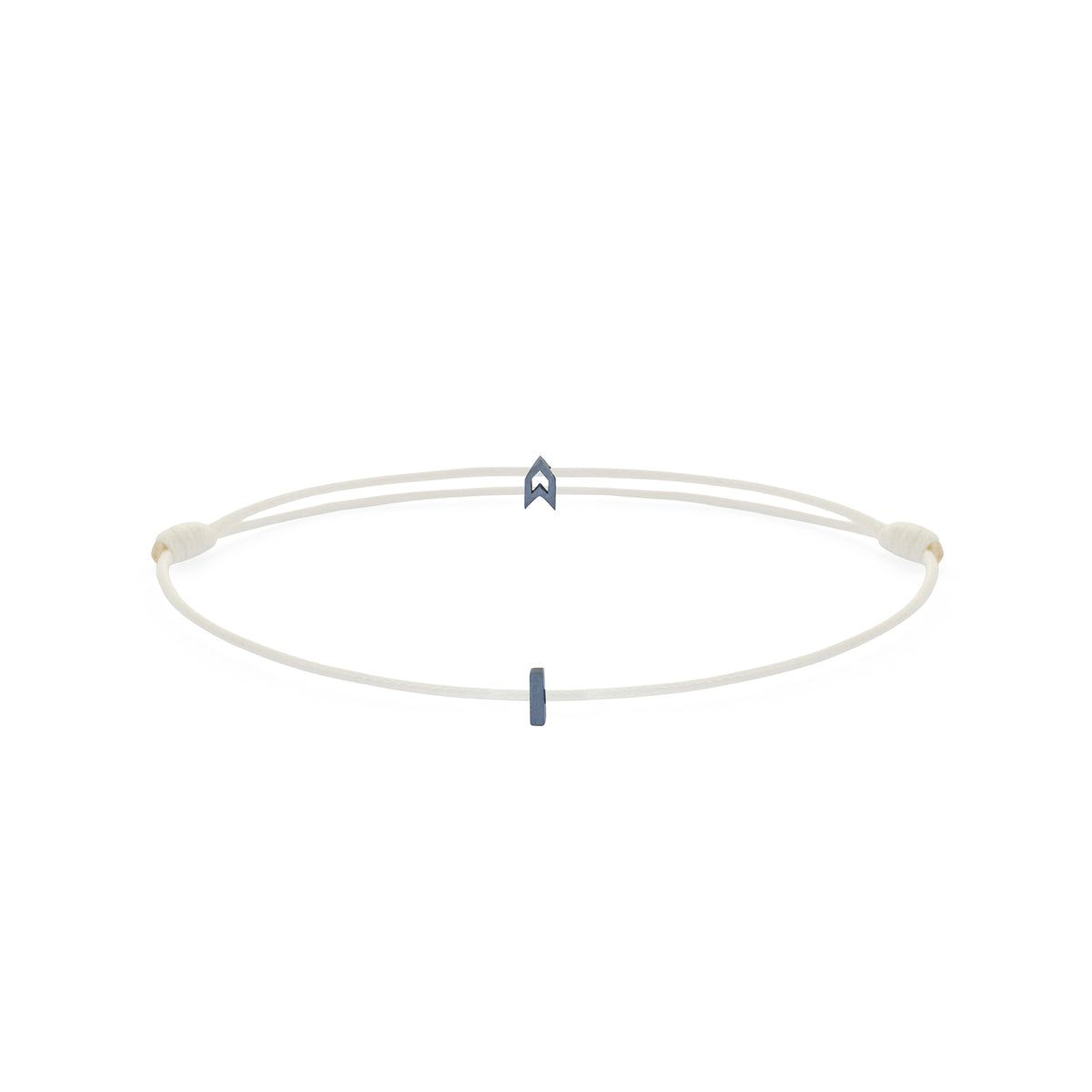 Alphabet White Chance Bracelet in Oxide