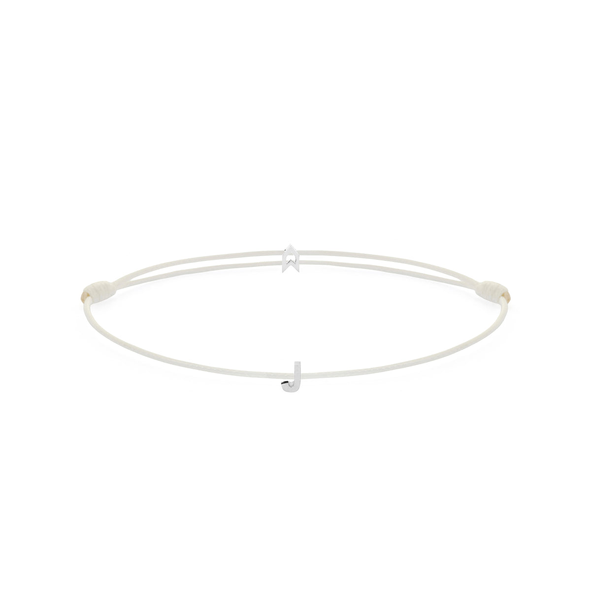 Alphabet White Chance Bracelet in Silver
