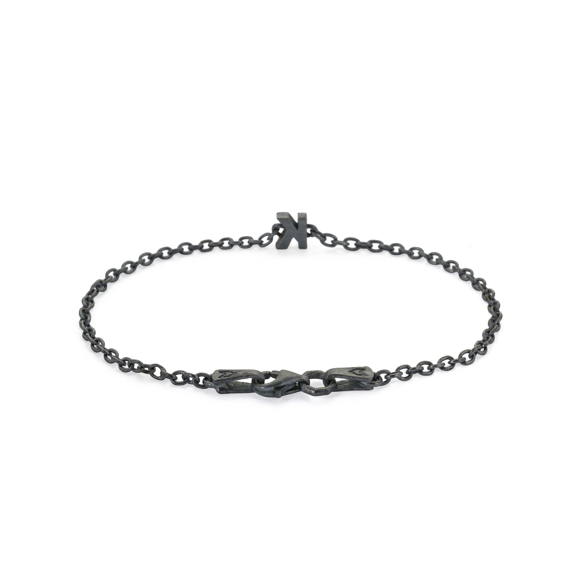 Alphabet Chain Bracelet in Oxide