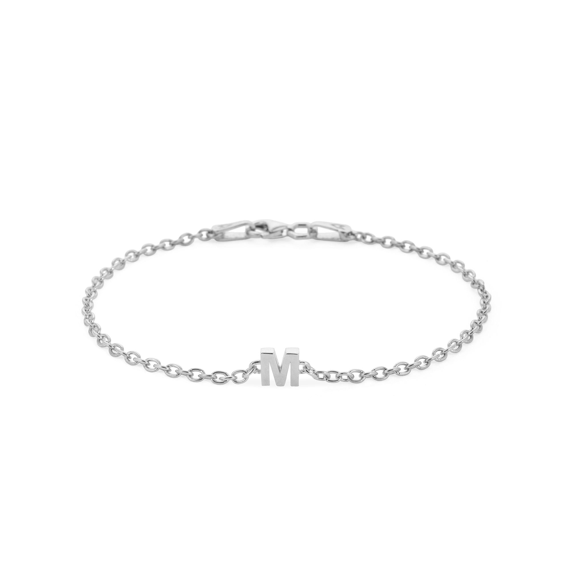 Alphabet Chain Bracelet in Silver