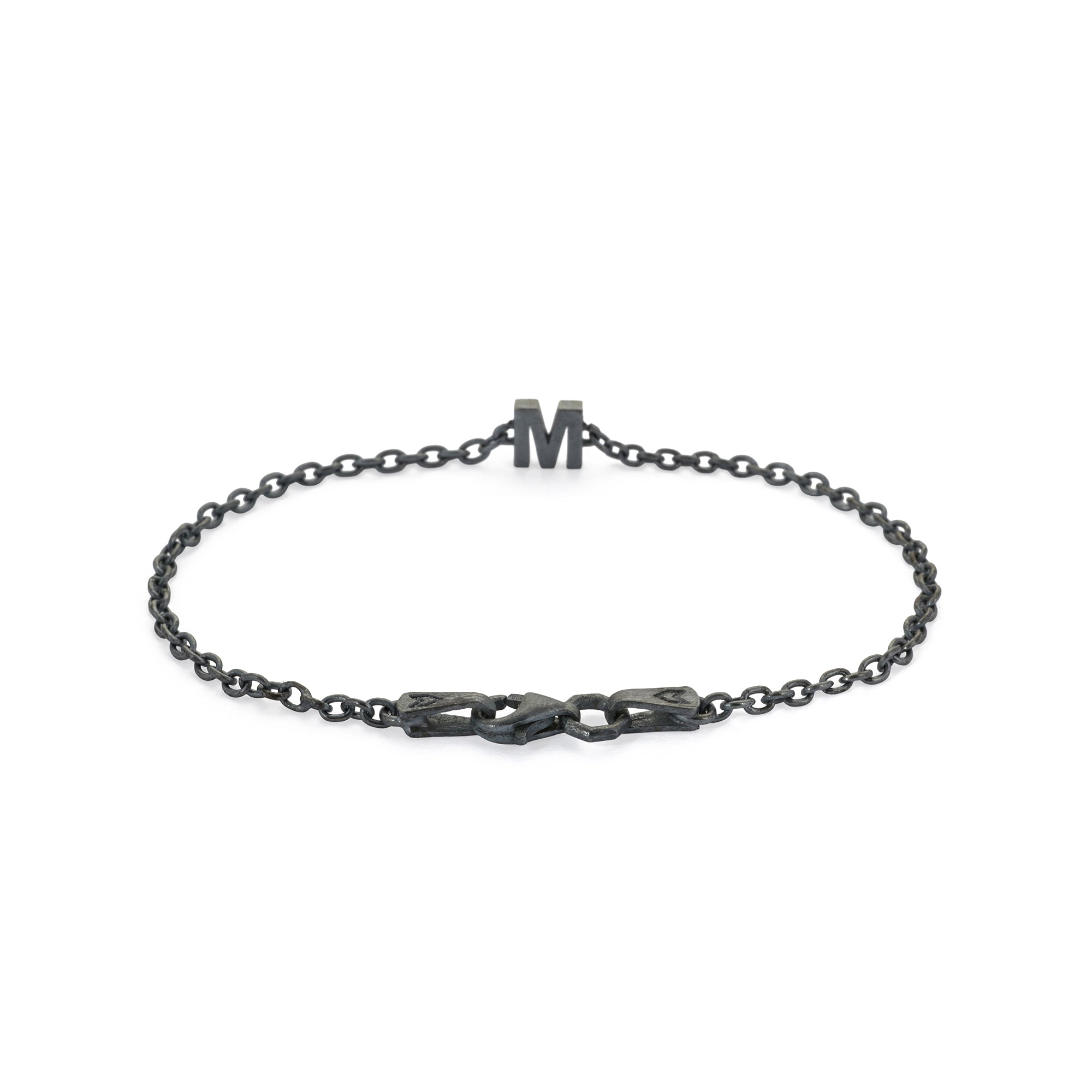 Alphabet Chain Bracelet in Oxide