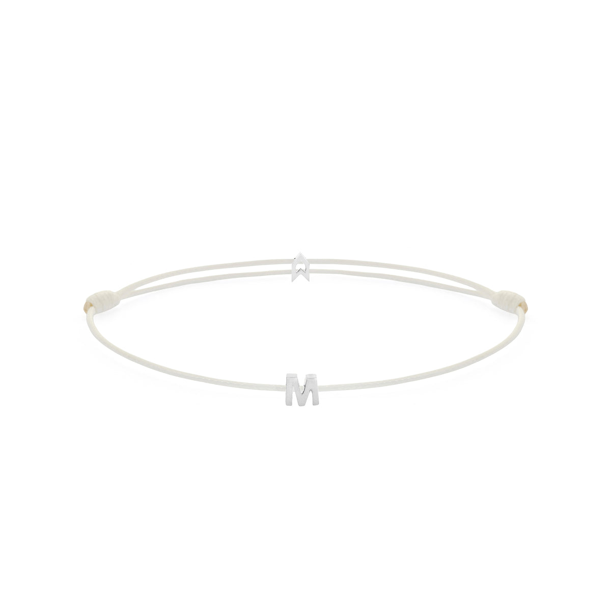 Alphabet White Chance Bracelet in Silver