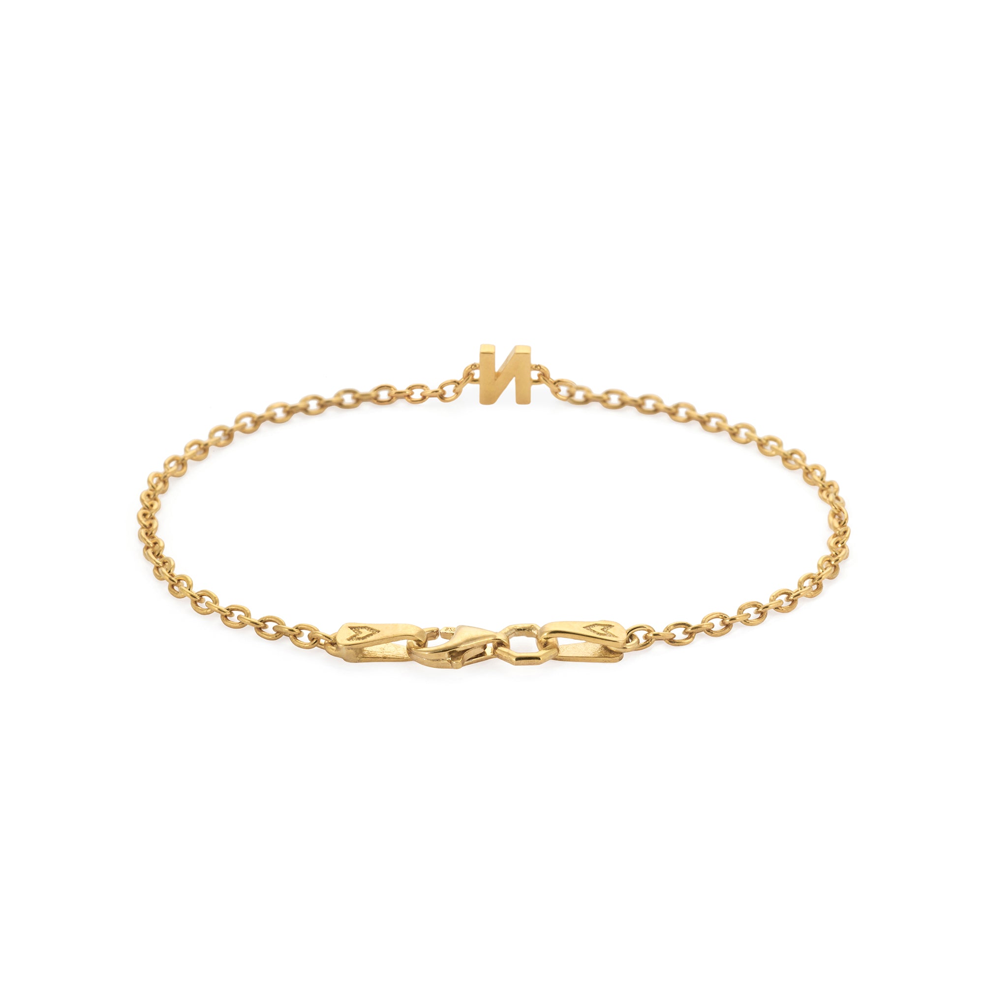 Alphabet Chain Bracelet in Gold