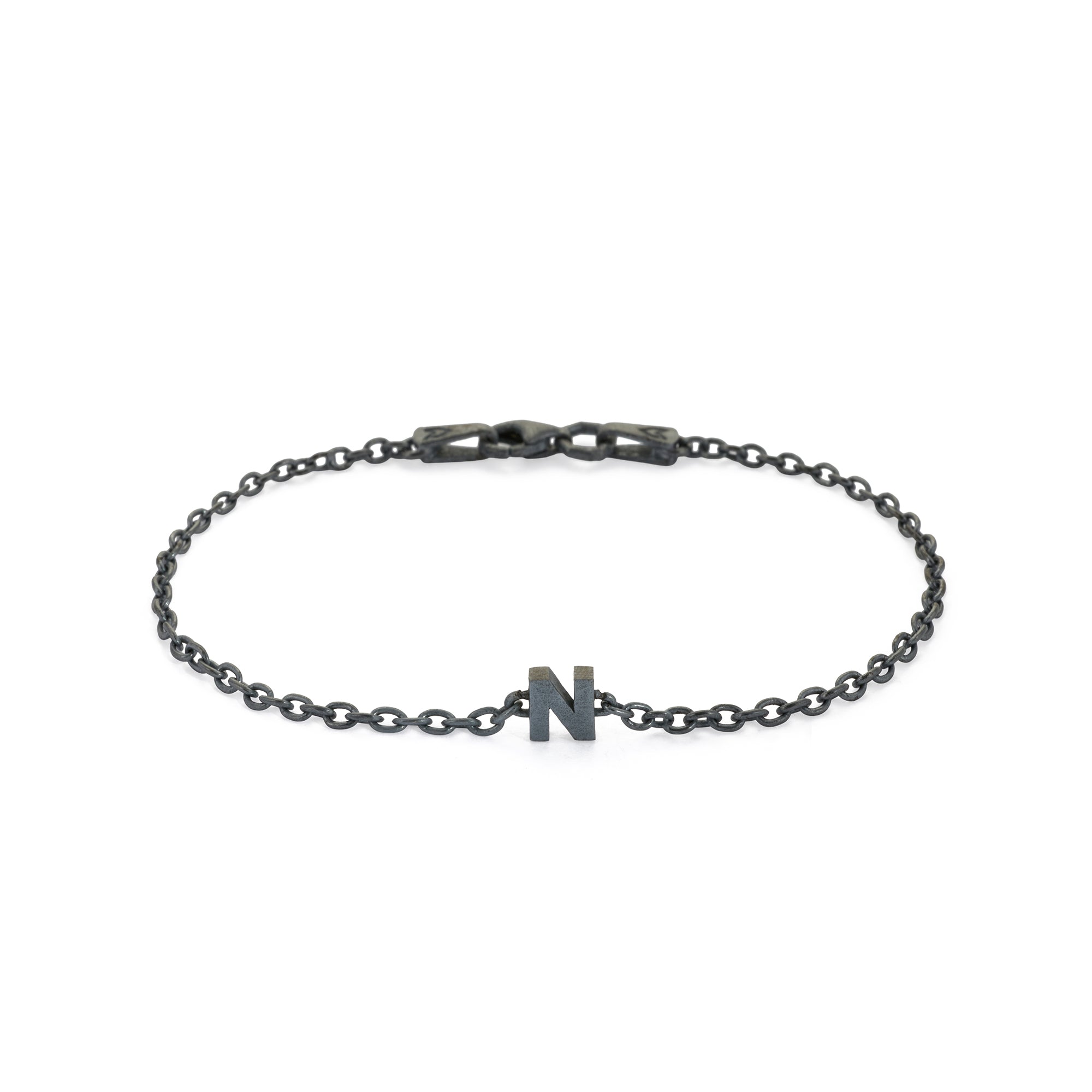 Alphabet Chain Bracelet in Oxide