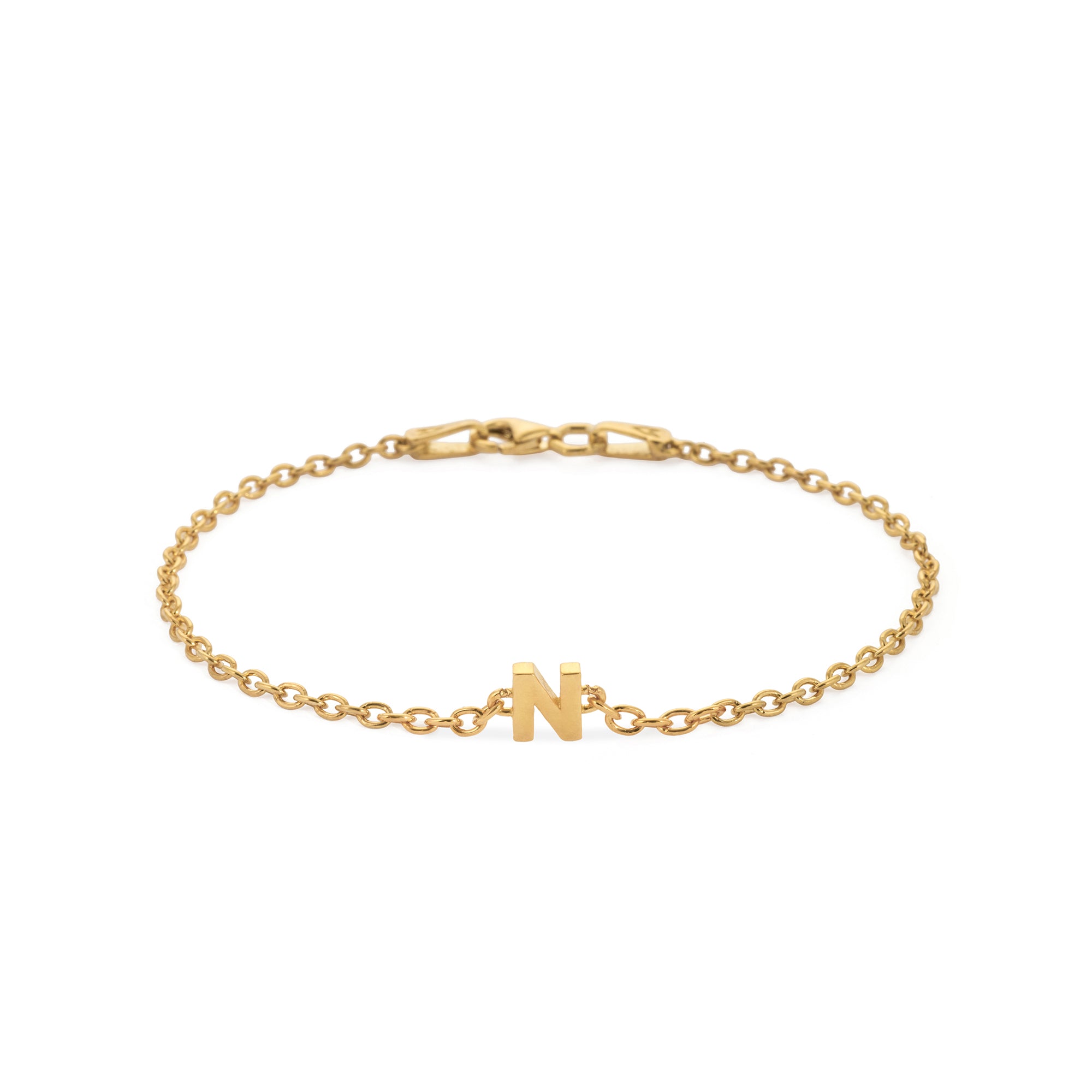 Alphabet Chain Bracelet in Gold