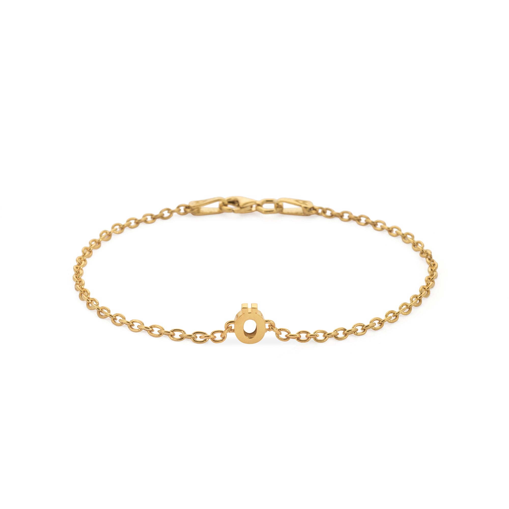 Alphabet Chain Bracelet in Gold