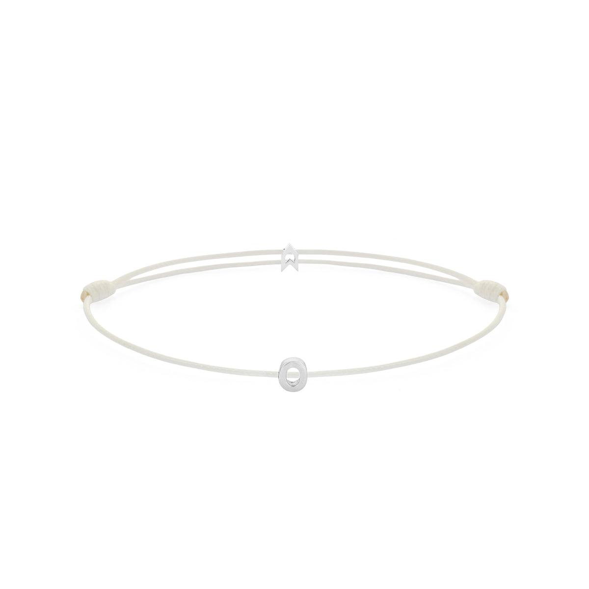 Alphabet White Chance Bracelet in Silver