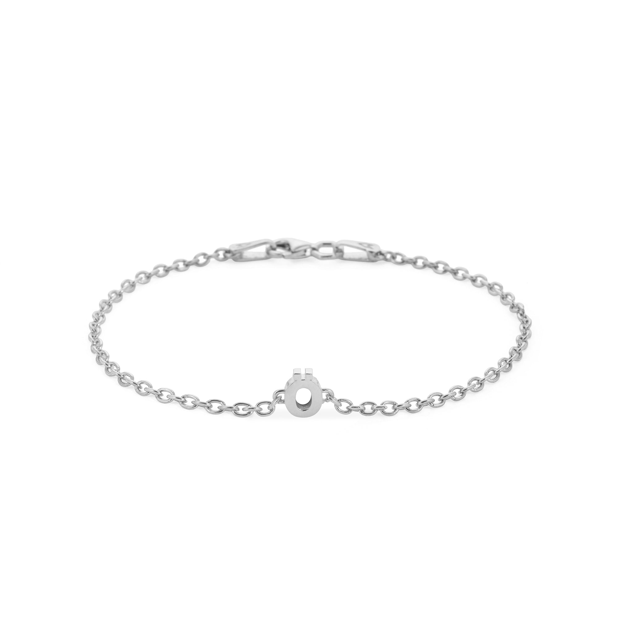 Alphabet Chain Bracelet in Silver