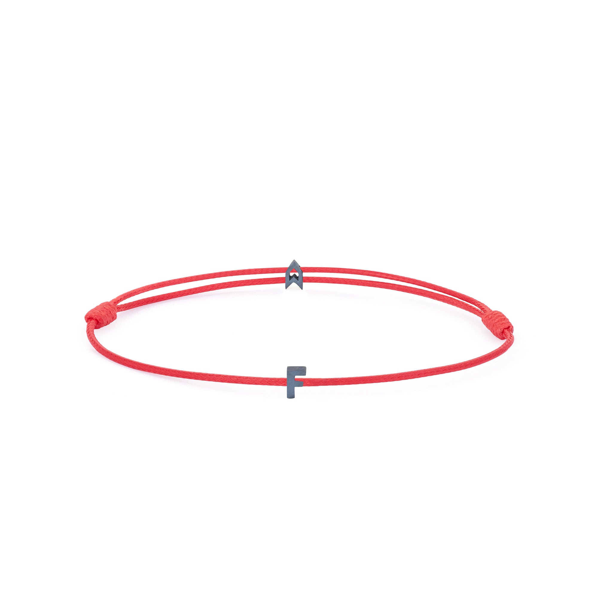 Alphabet Red Chance Bracelet in Oxide