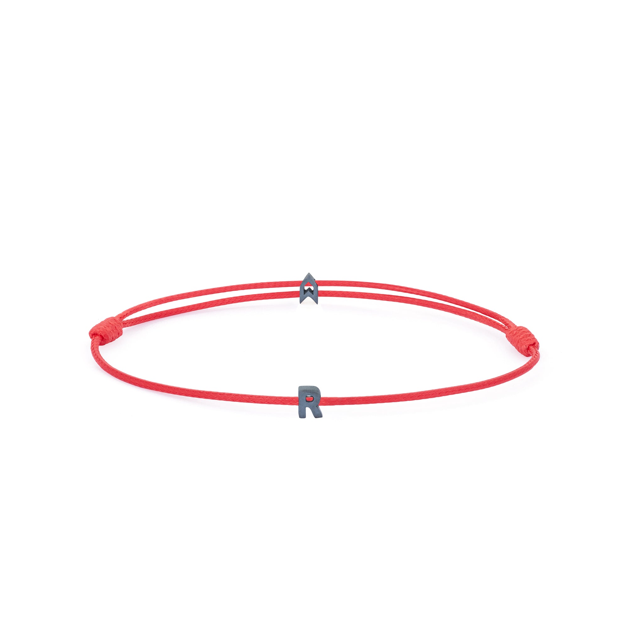 Alphabet Red Chance Bracelet in Oxide