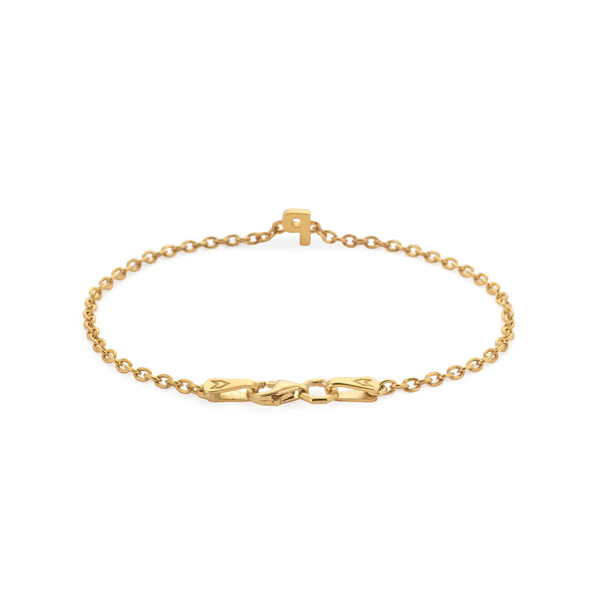 Alphabet Chain Bracelet in Gold