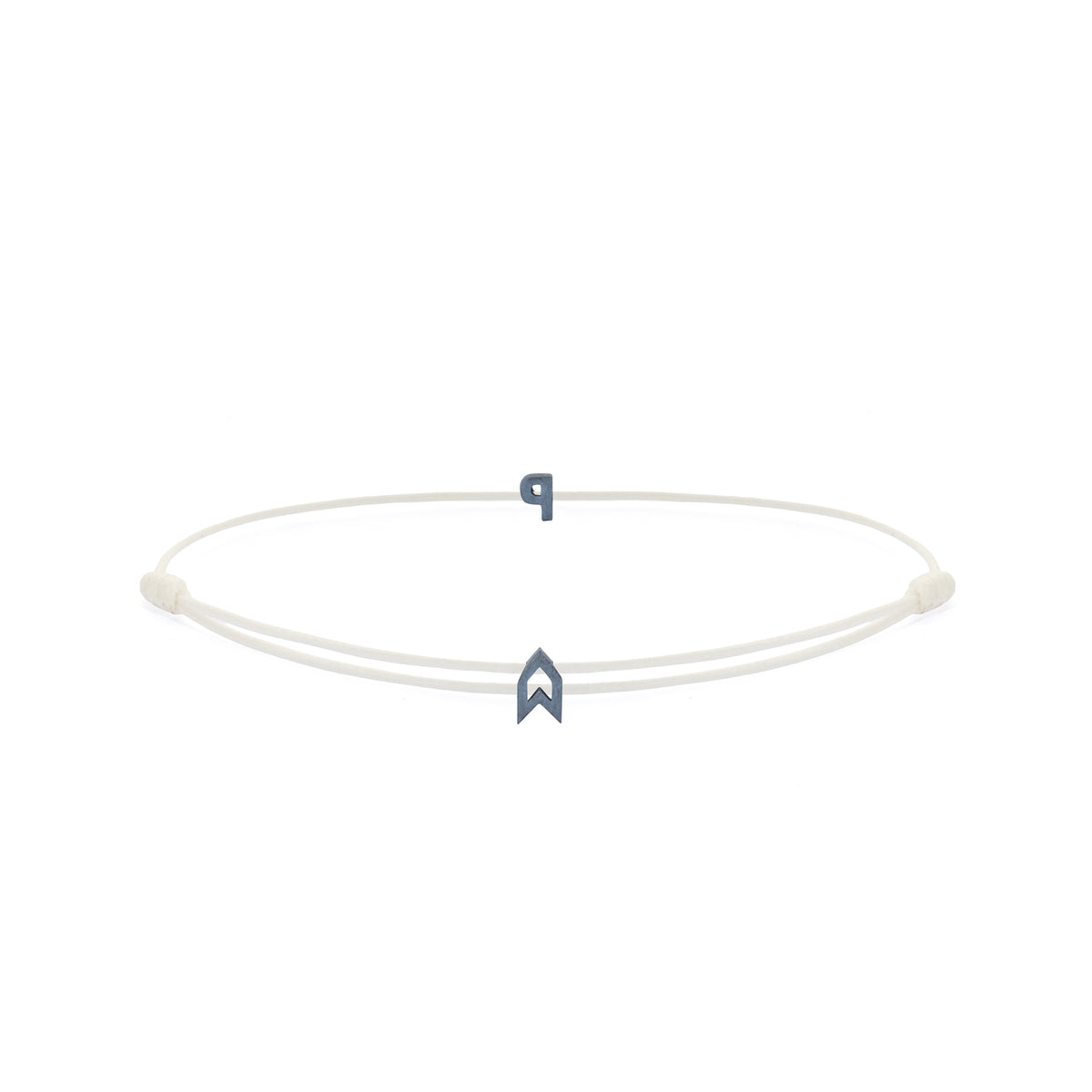 Alphabet White Chance Bracelet in Oxide
