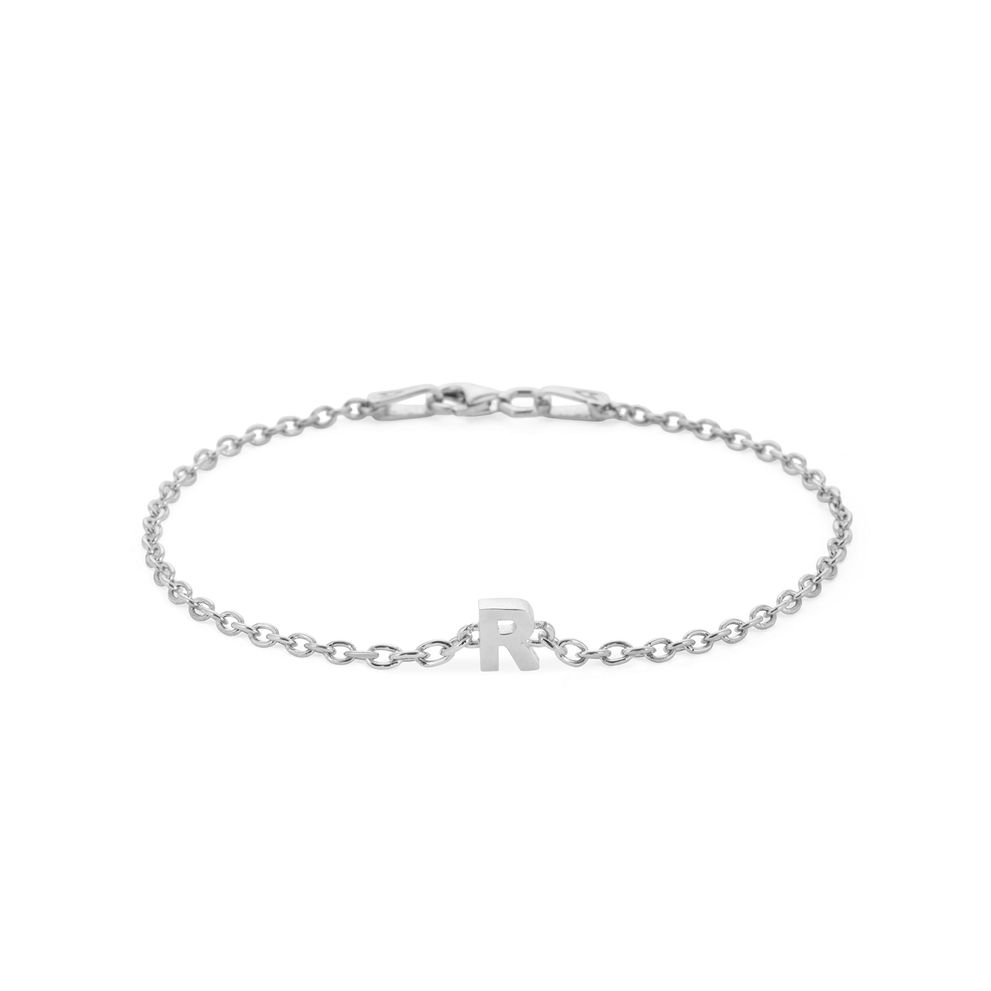 Alphabet Chain Bracelet in Silver