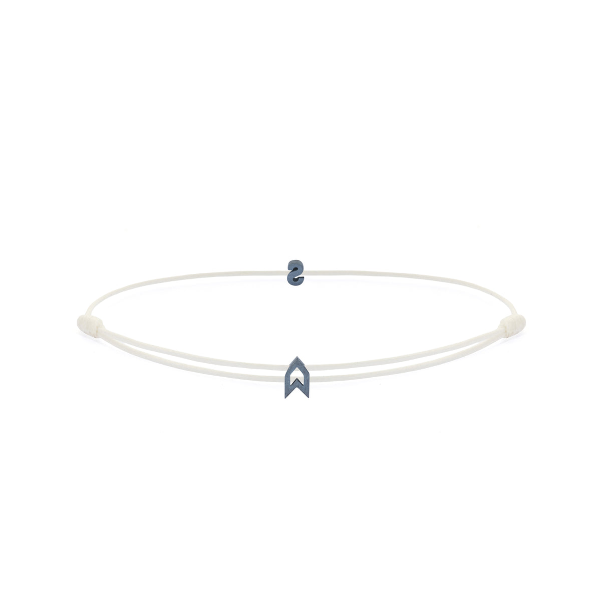 Alphabet White Chance Bracelet in Oxide
