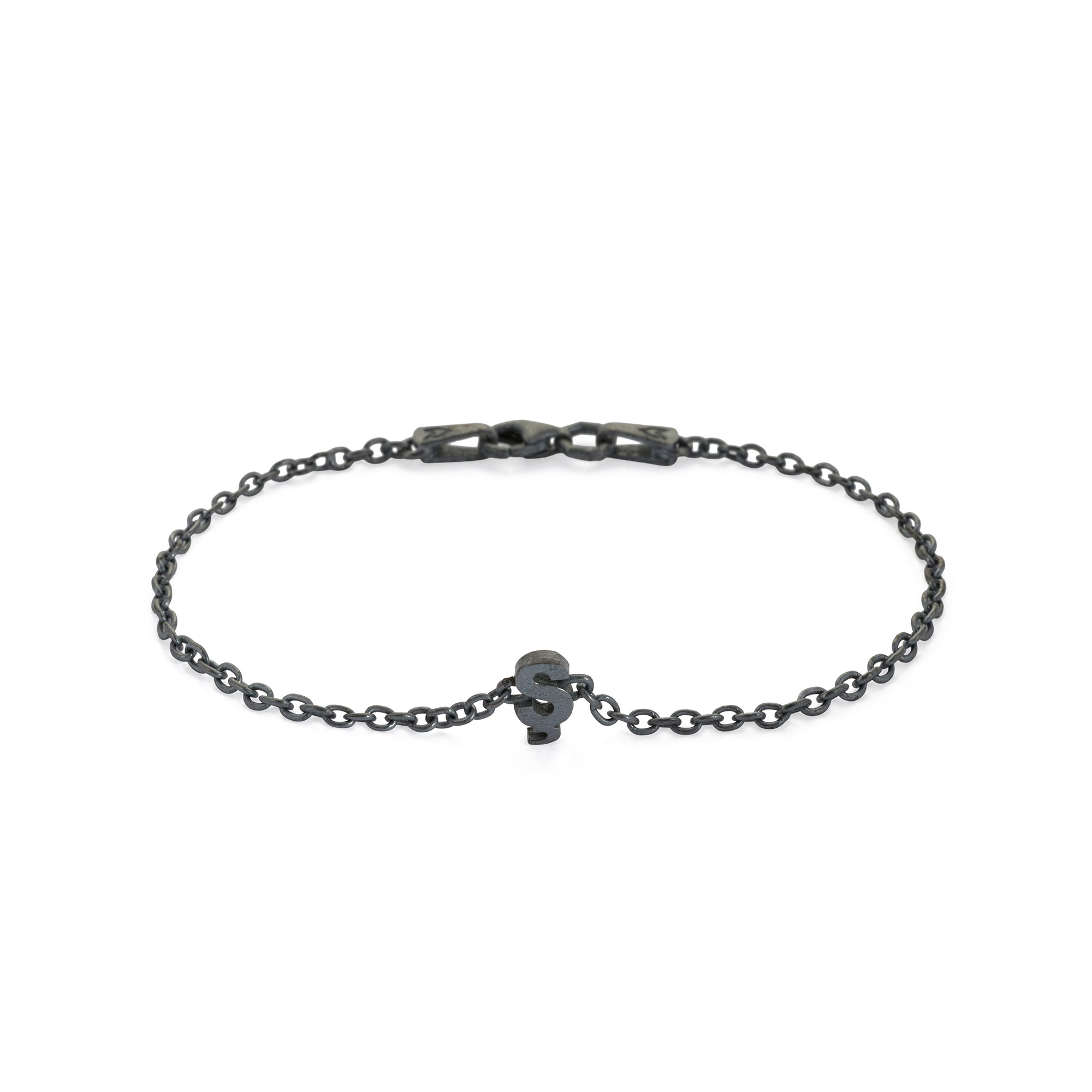 Alphabet Chain Bracelet in Oxide
