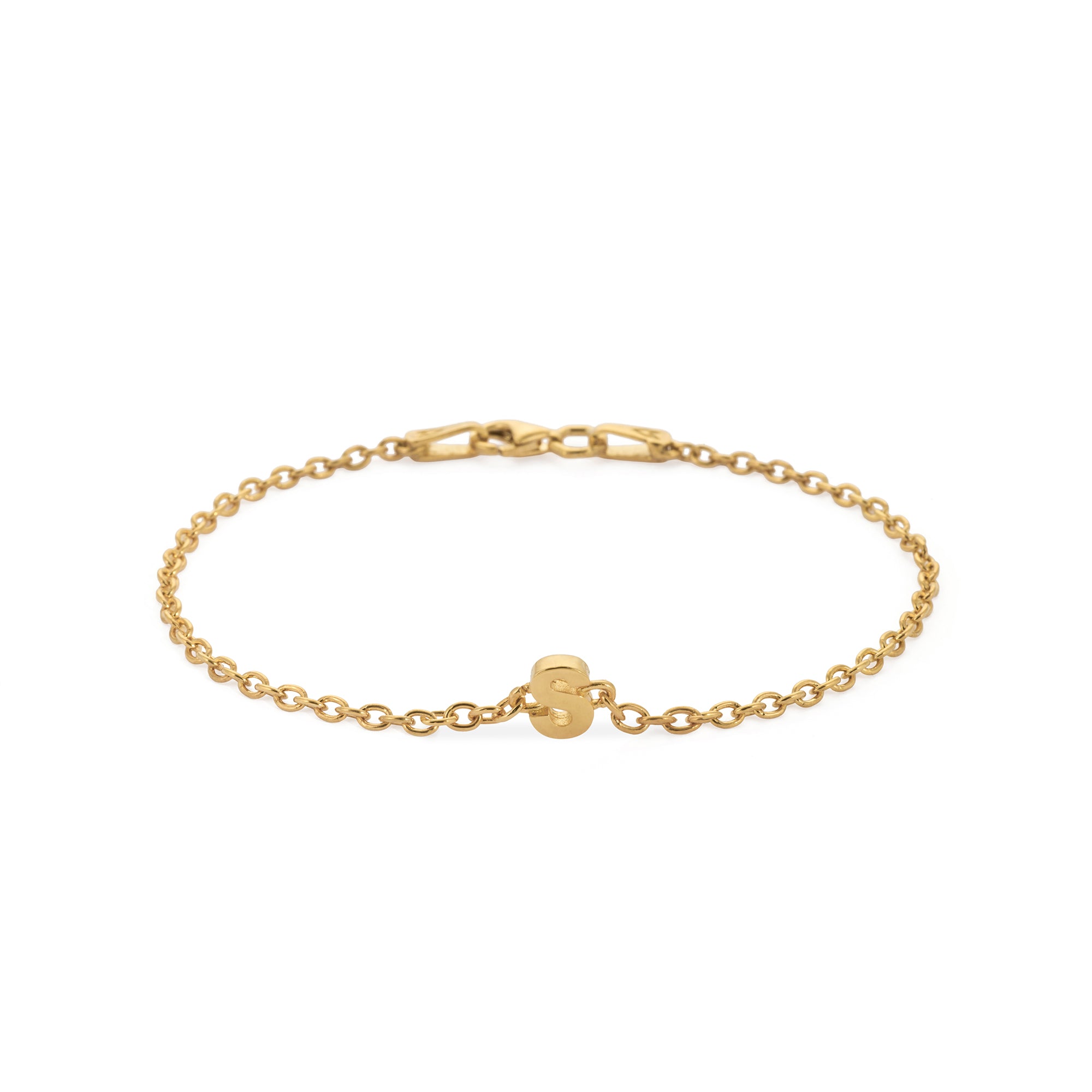 Alphabet Chain Bracelet in Gold
