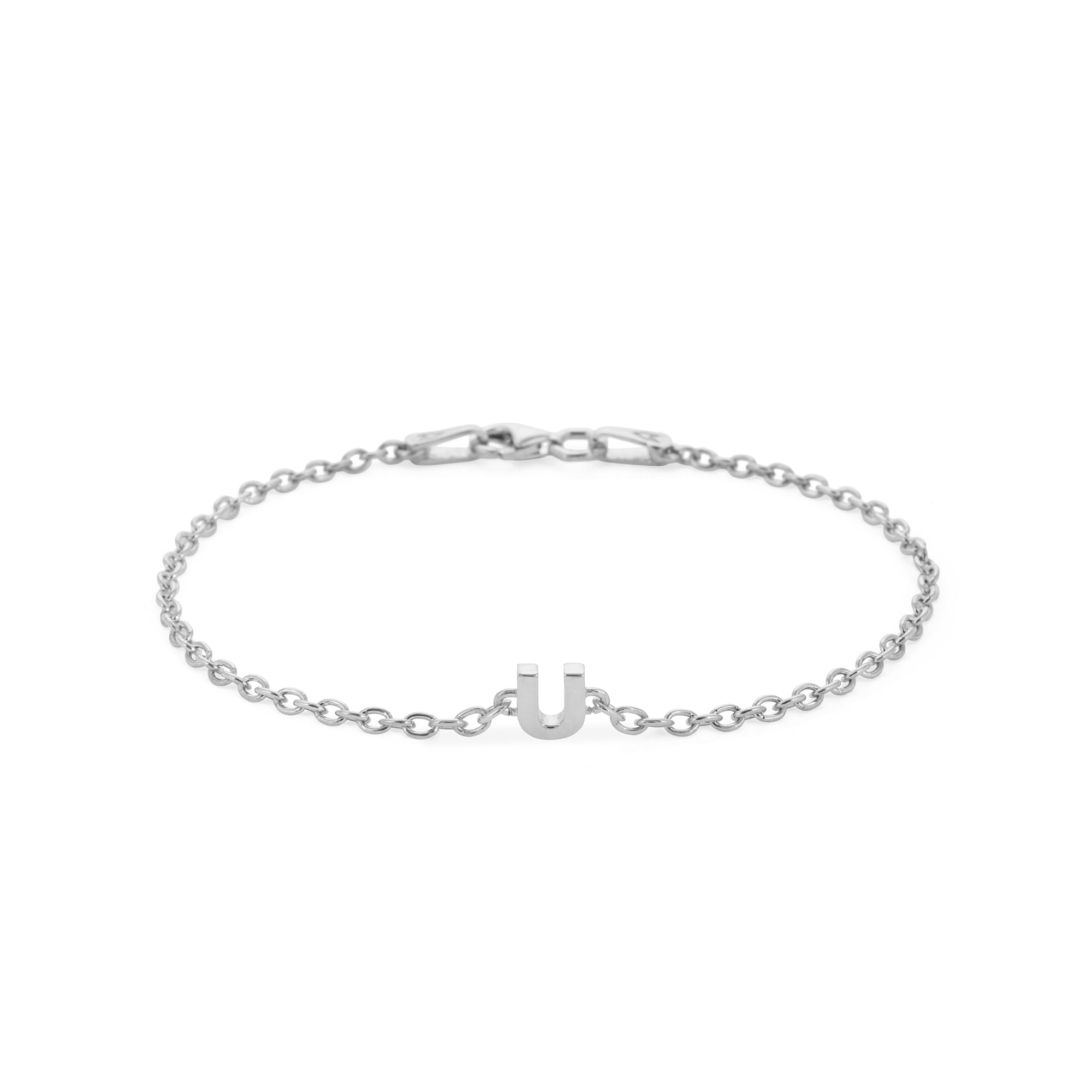 Alphabet Chain Bracelet in Silver