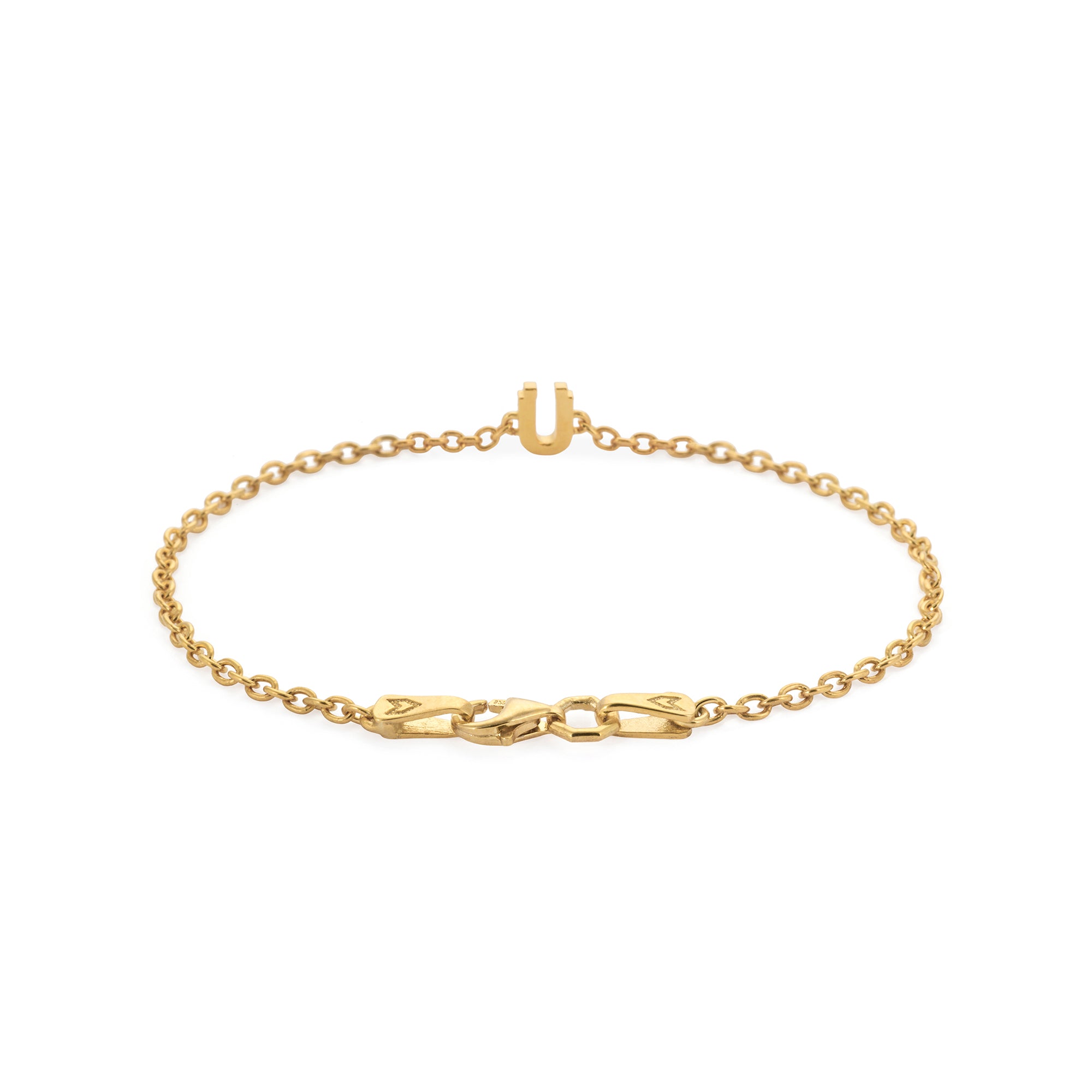 Alphabet Chain Bracelet in Gold