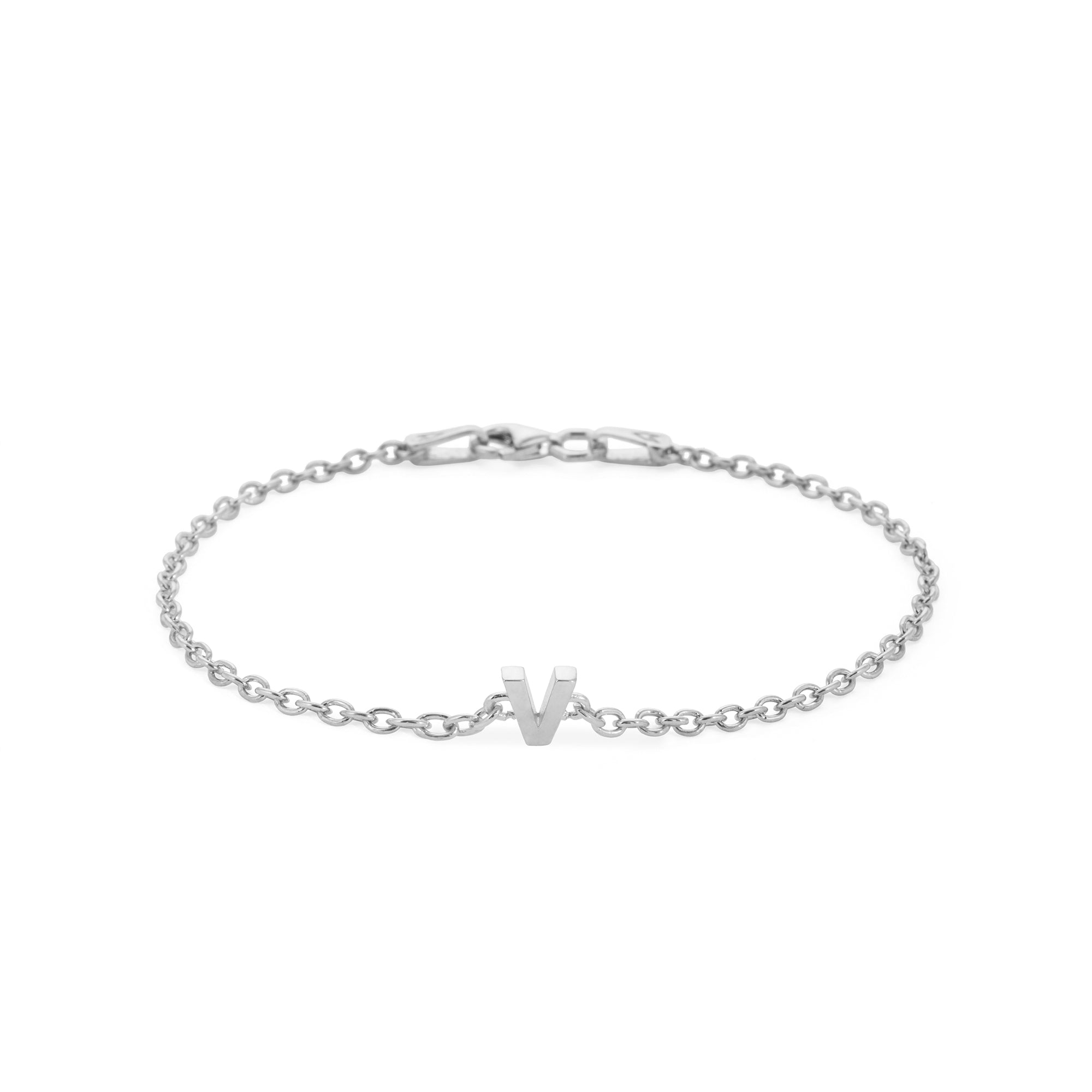 Alphabet Chain Bracelet in Silver