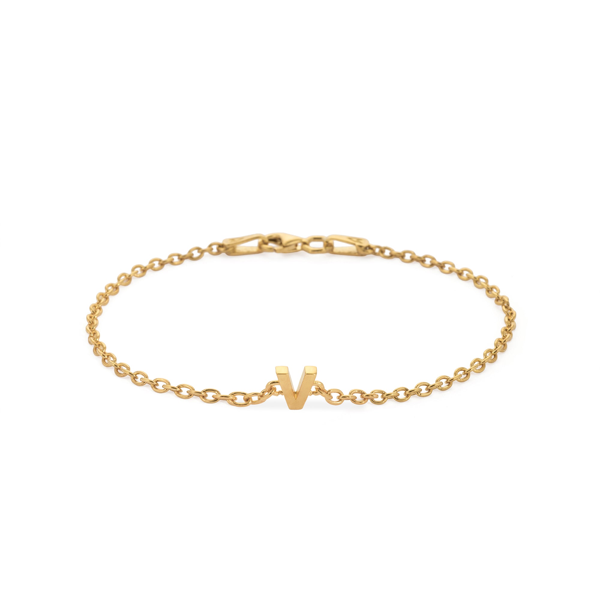 Alphabet Chain Bracelet in Gold