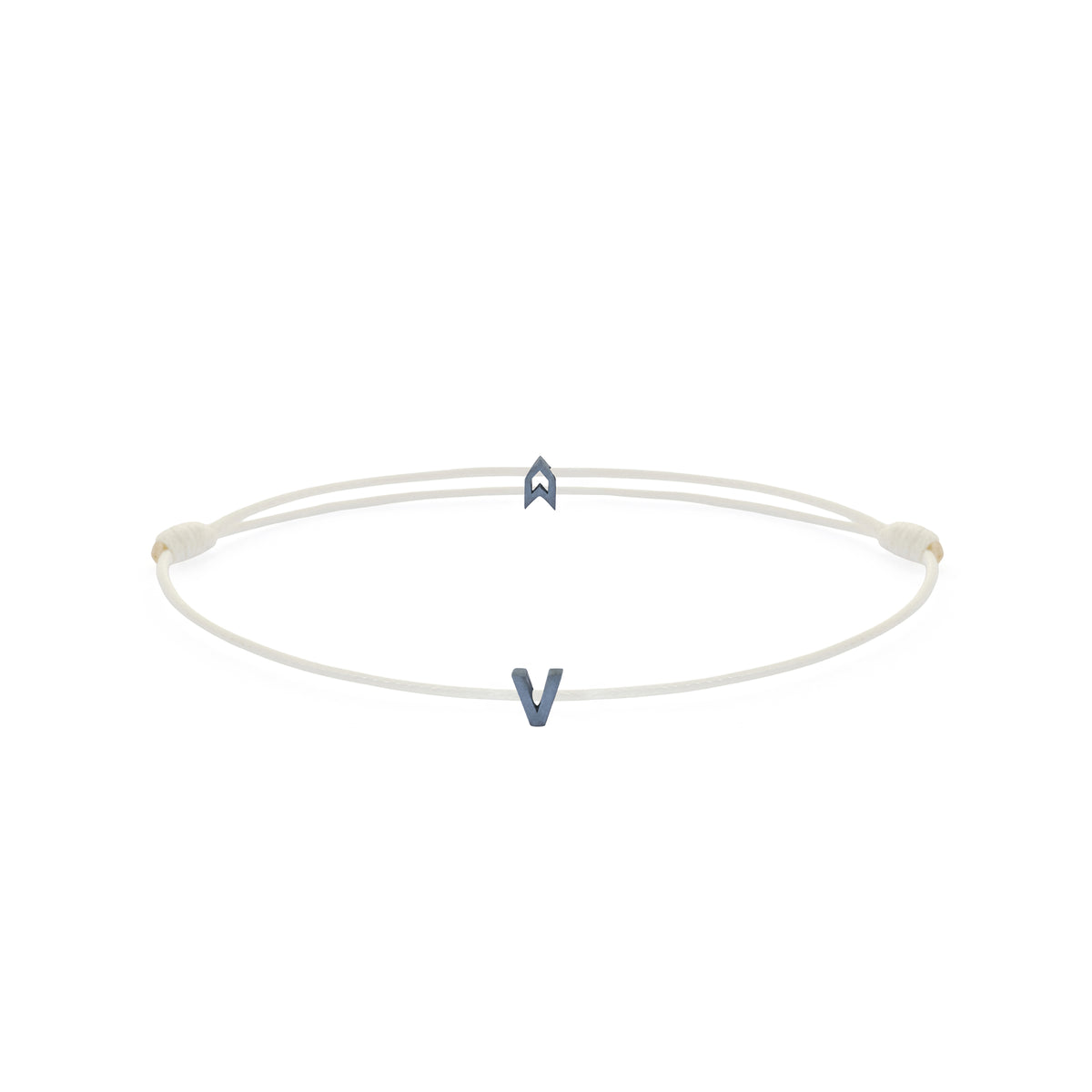 Alphabet White Chance Bracelet in Oxide