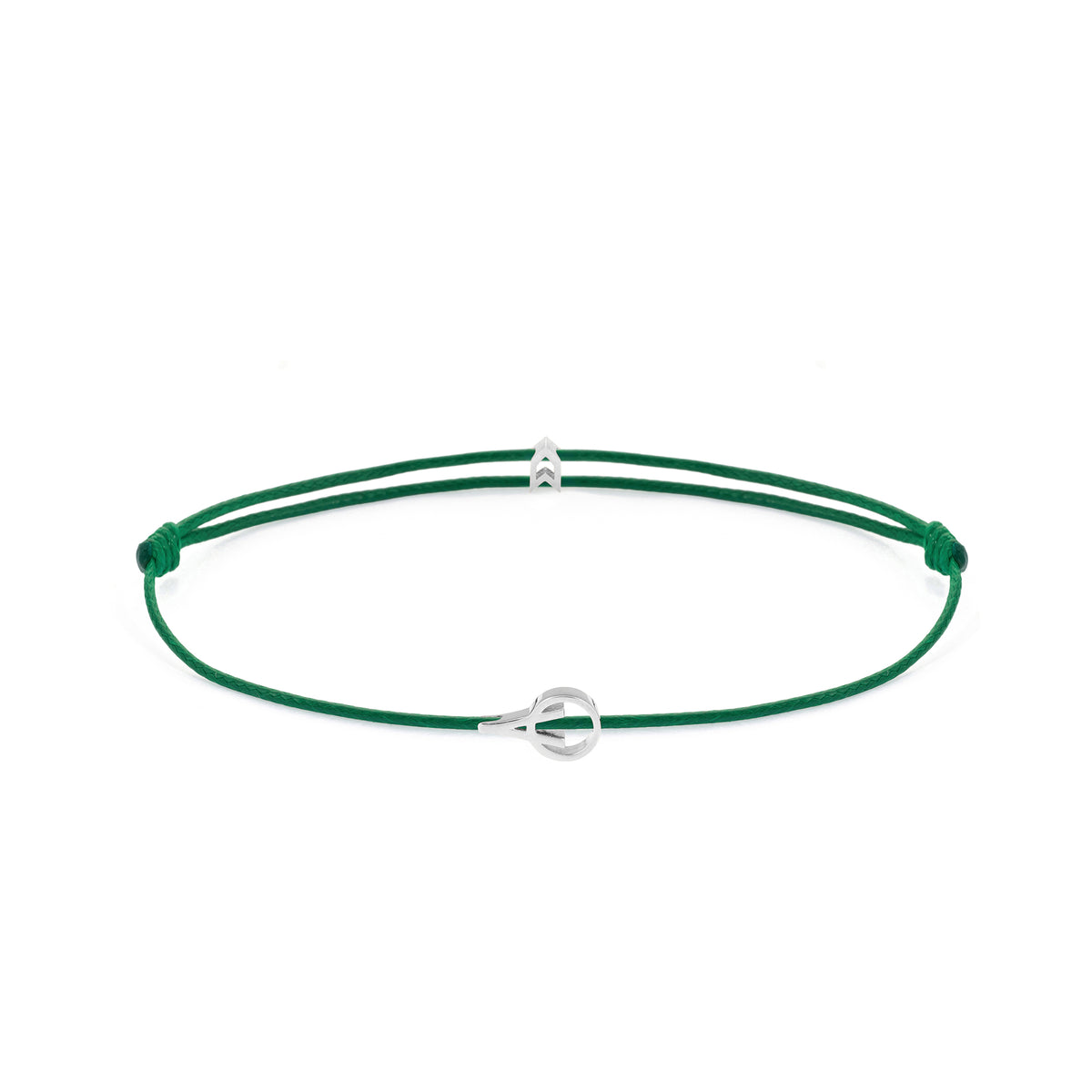 Green Padel Chance Bracelet in Silver