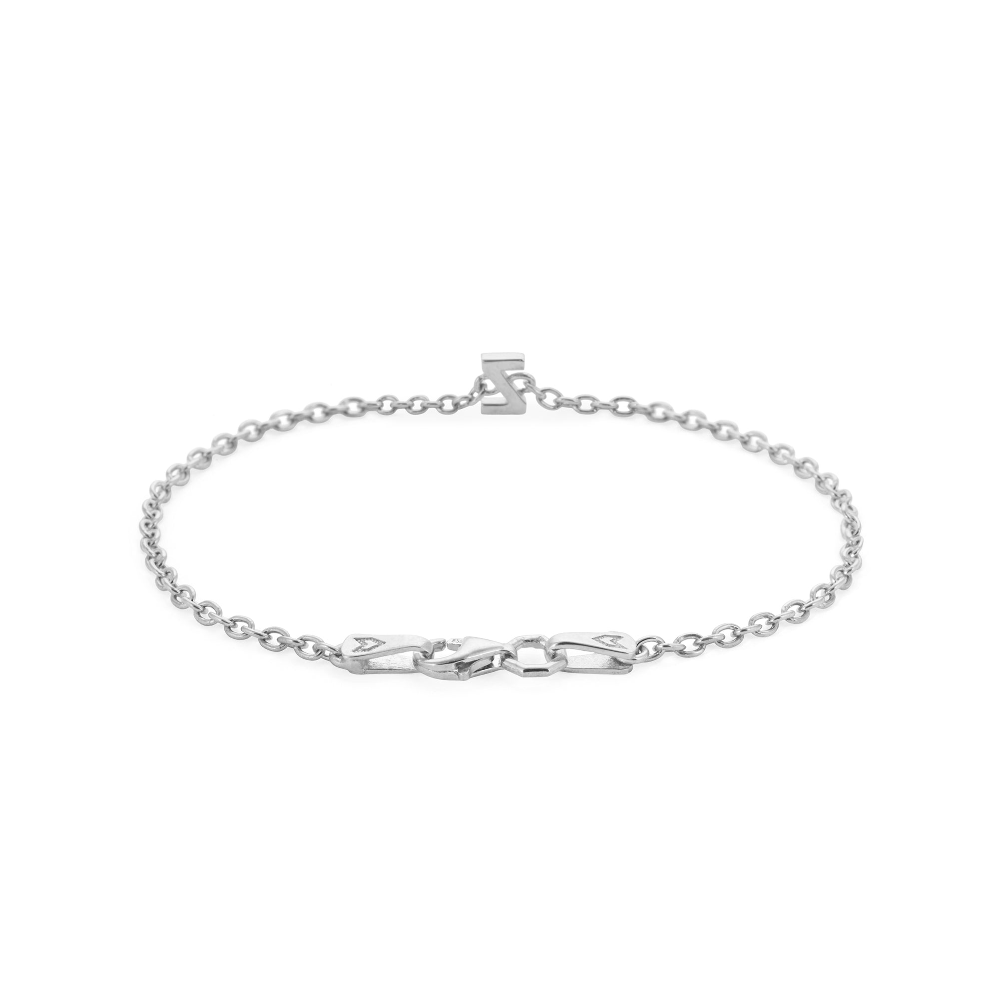 Alphabet Chain Bracelet in Silver