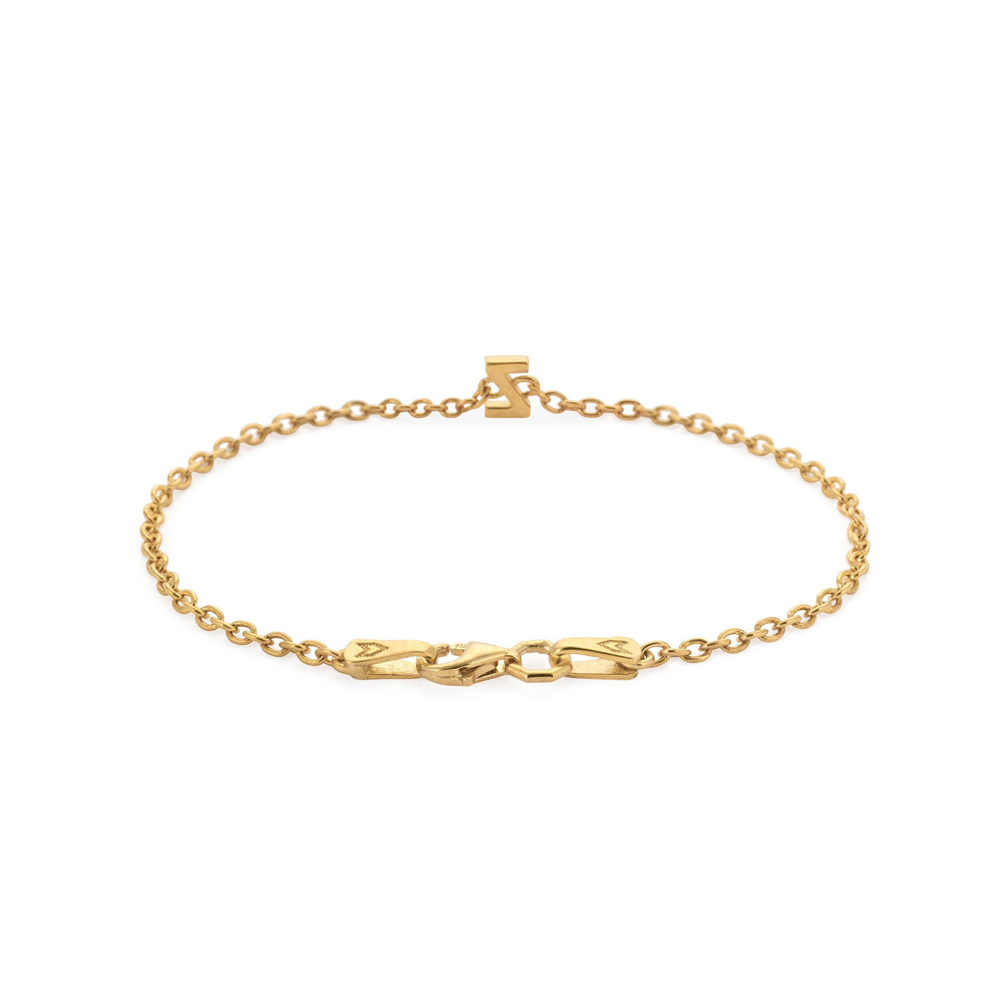 Alphabet Chain Bracelet in Gold
