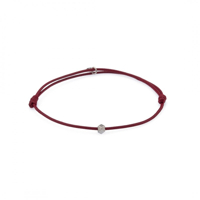 Claret Red Chance Bracelet in Silver