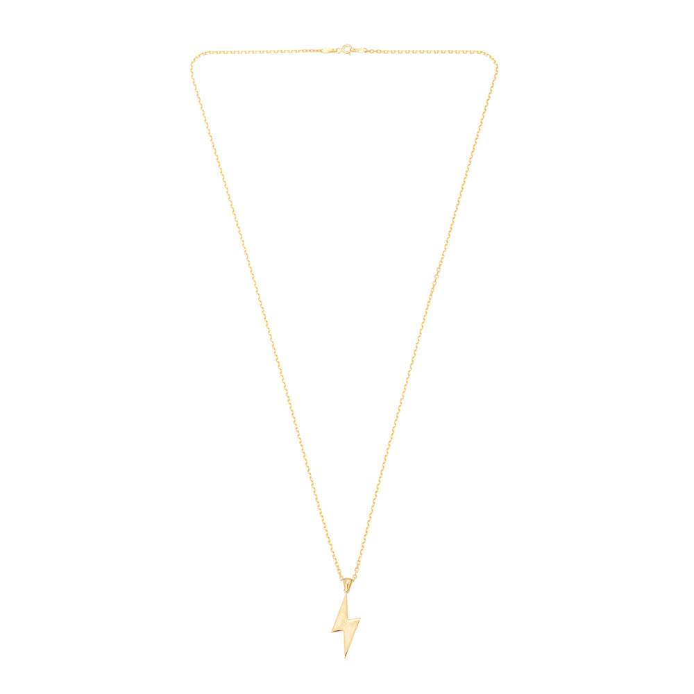 Basic Lightning Necklace in Yellow Gold
