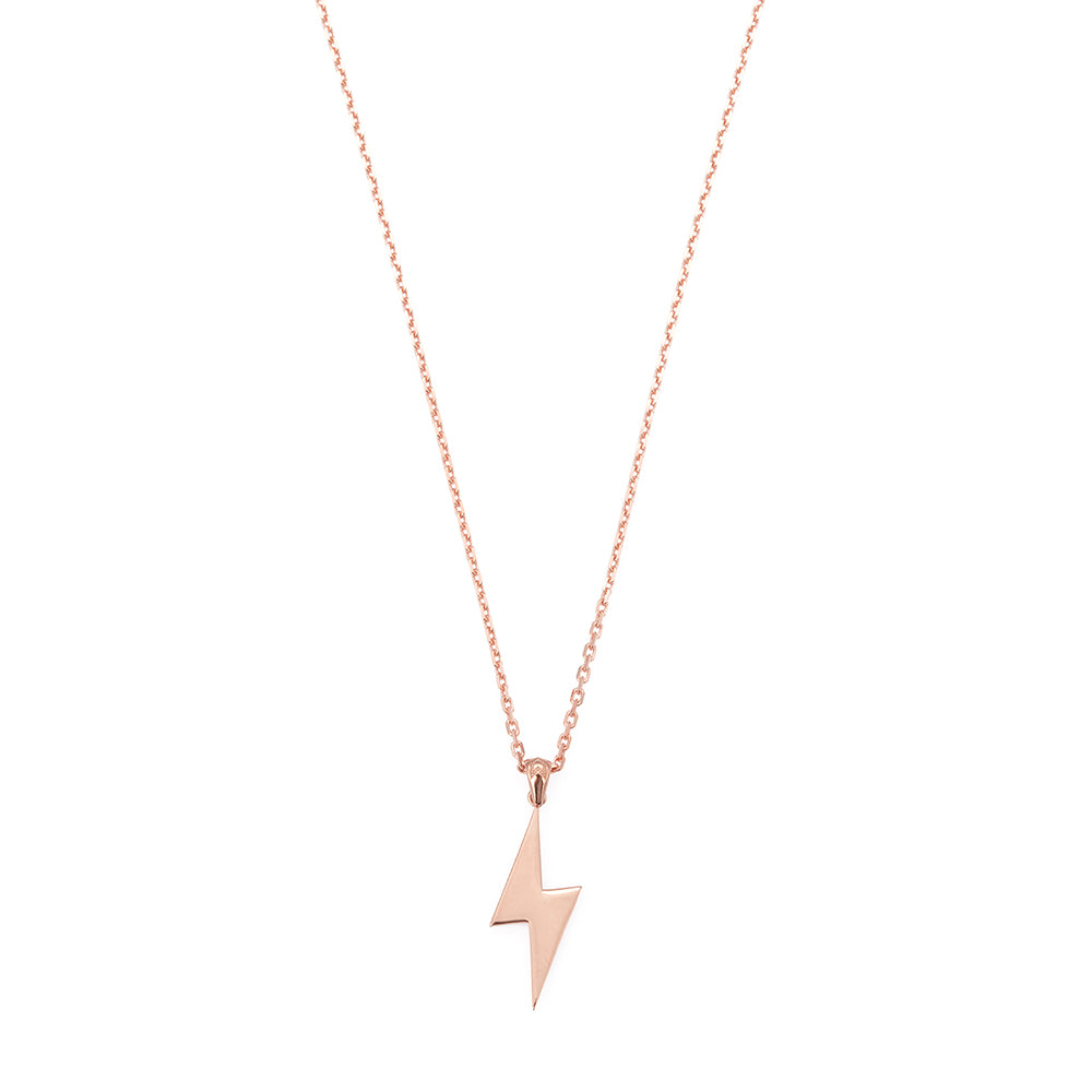 Basic Lightning Necklace in Rose Gold