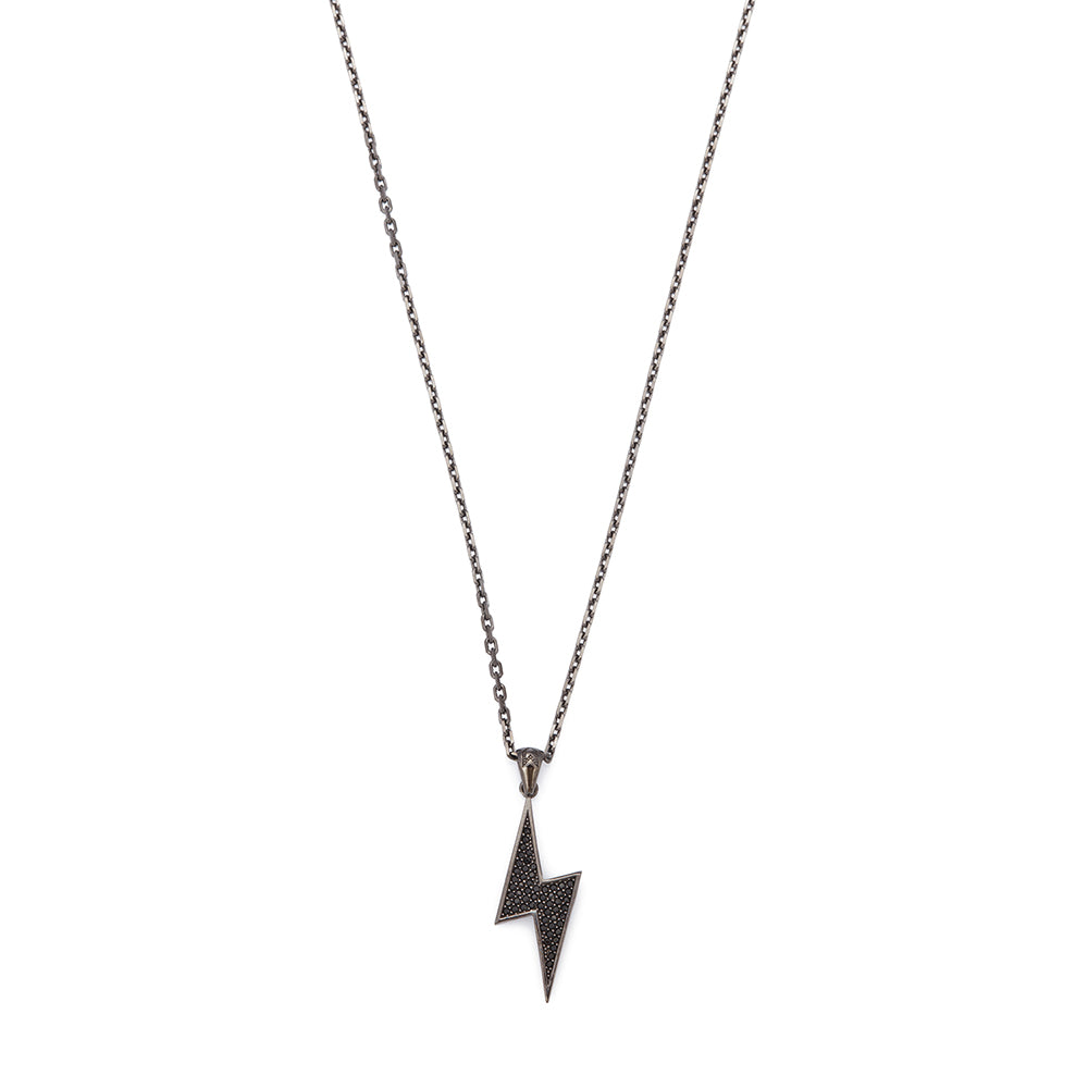 Lightning Necklace in Gun Metal