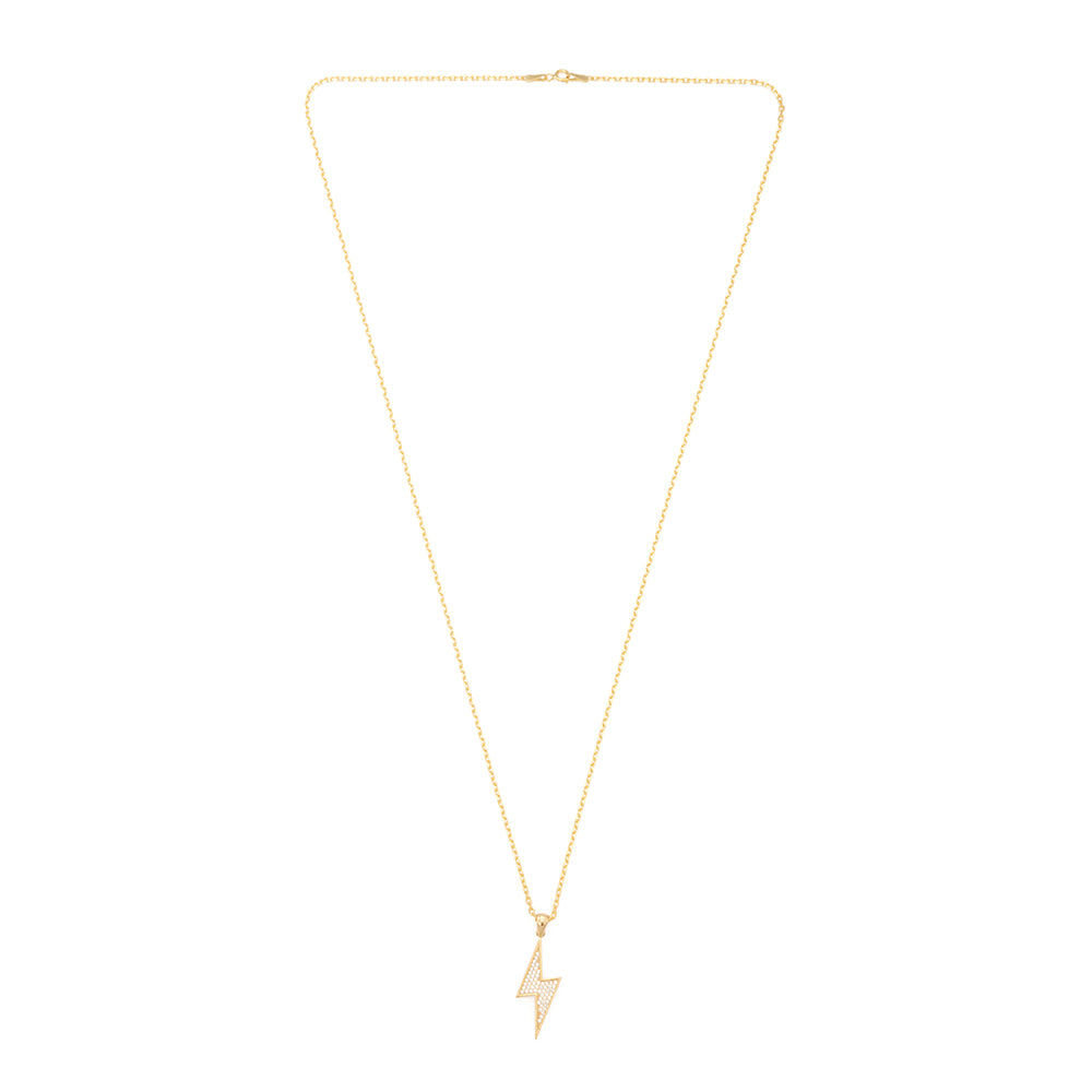 Lightning Necklace in Yellow Gold