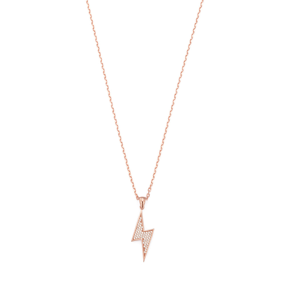 Lightning Necklace in Rose Gold