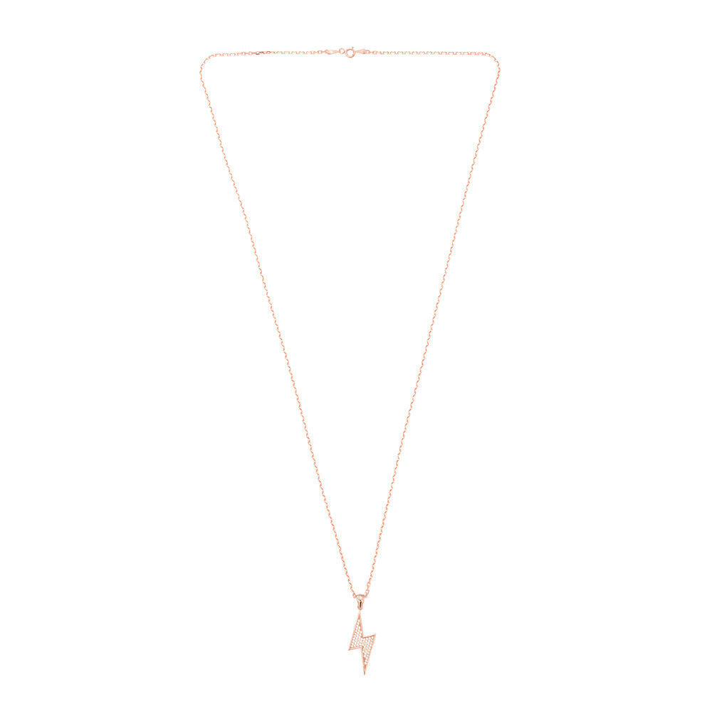 Lightning Necklace in Rose Gold