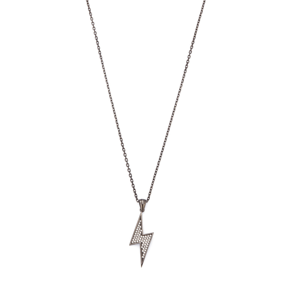 Lightning Necklace in Gun Metal