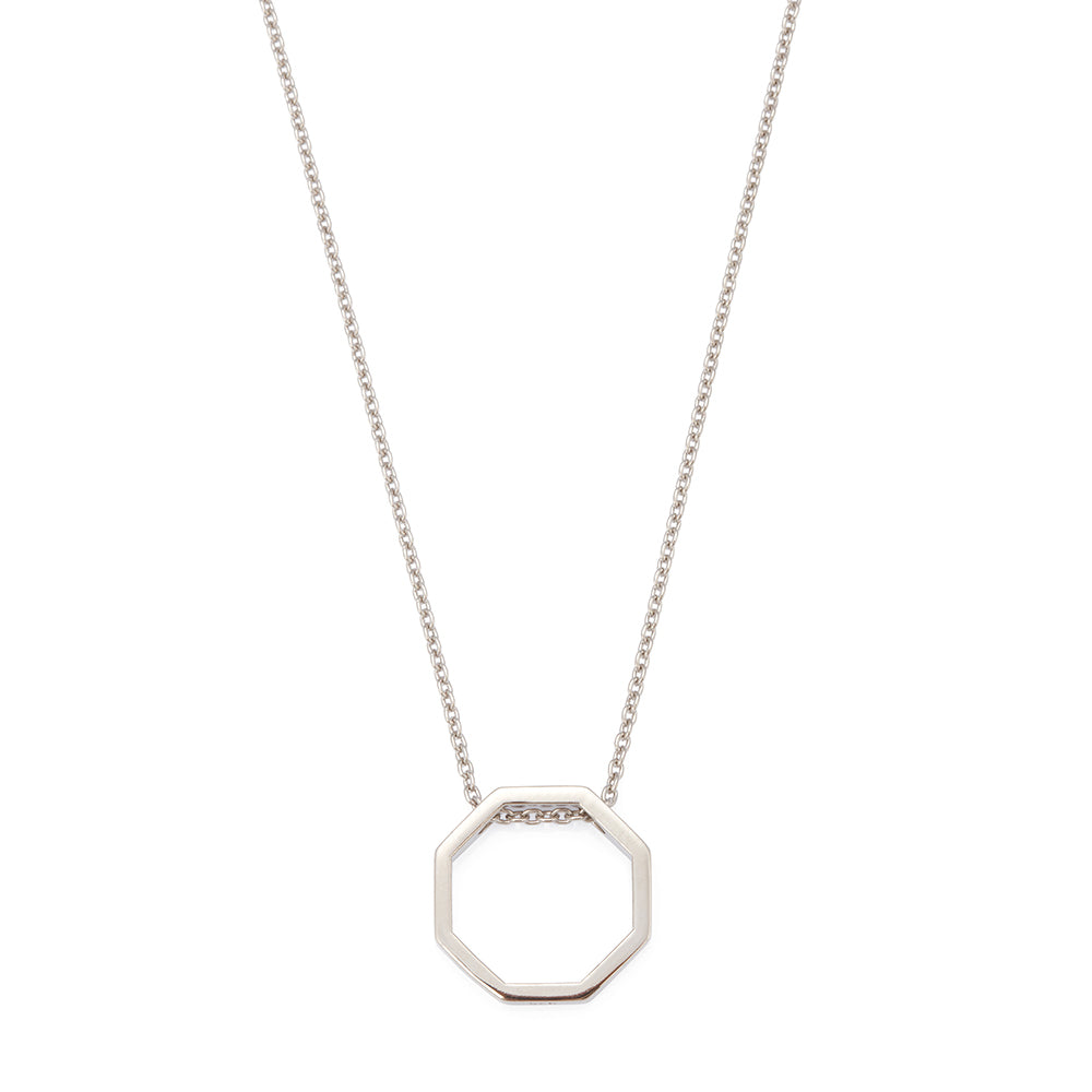 Octagonal Necklace in Silver