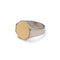 Solid Gold and Silver Octagonal Ring