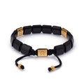 Square Onyx Shamballa Bracelet in Gold