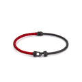 AW Hook Half Red Leather Bangle in Oxide